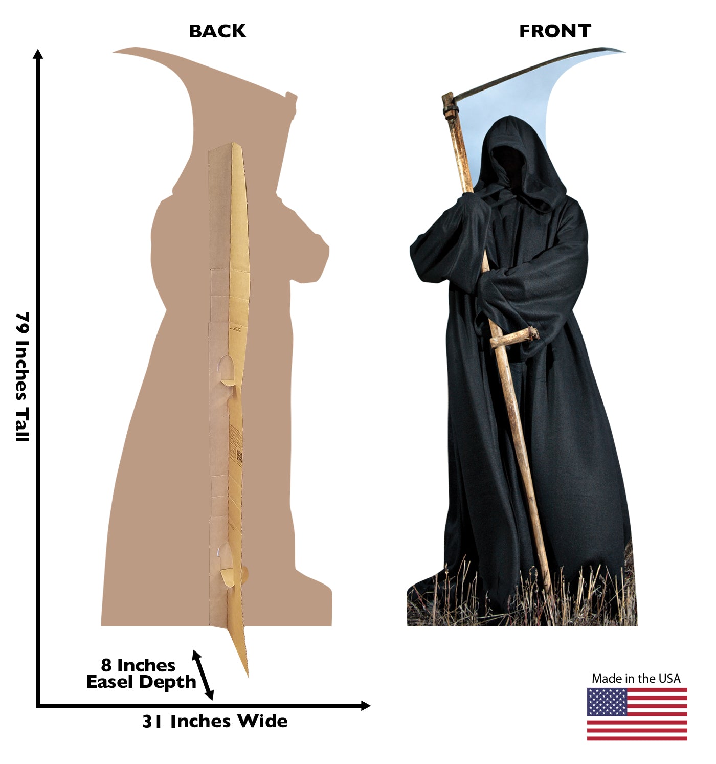 Life-size Grim Reaper Cardboard Cutout Standee - All Cutouts