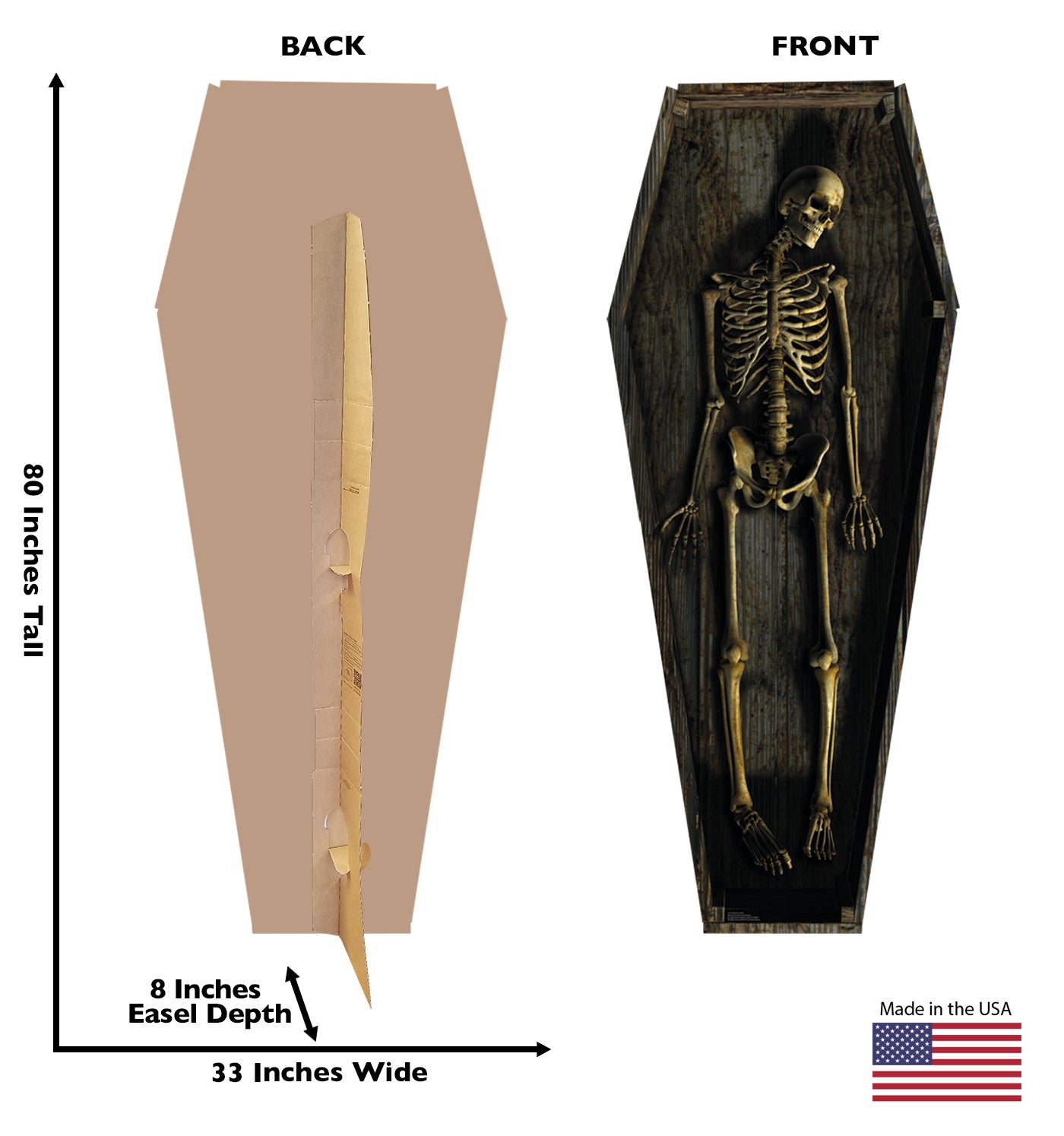 Life-size Skeleton Casket Cardboard Cutout - All Cutouts