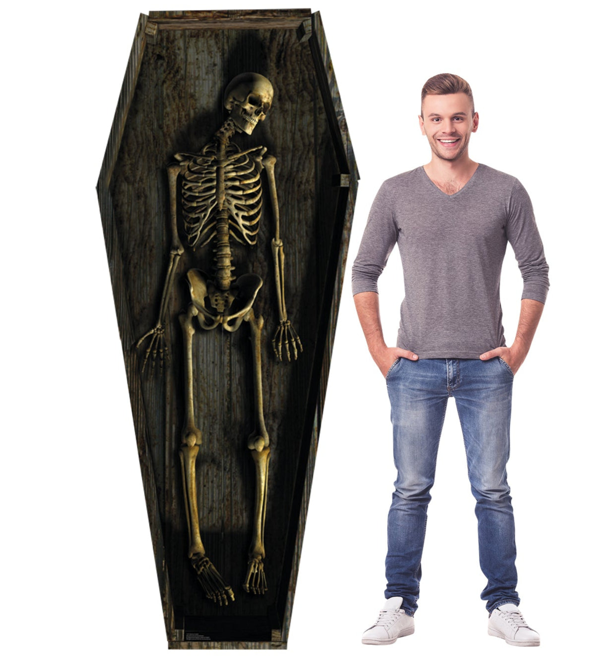 Life-size Skeleton Casket Cardboard Cutout - All Cutouts