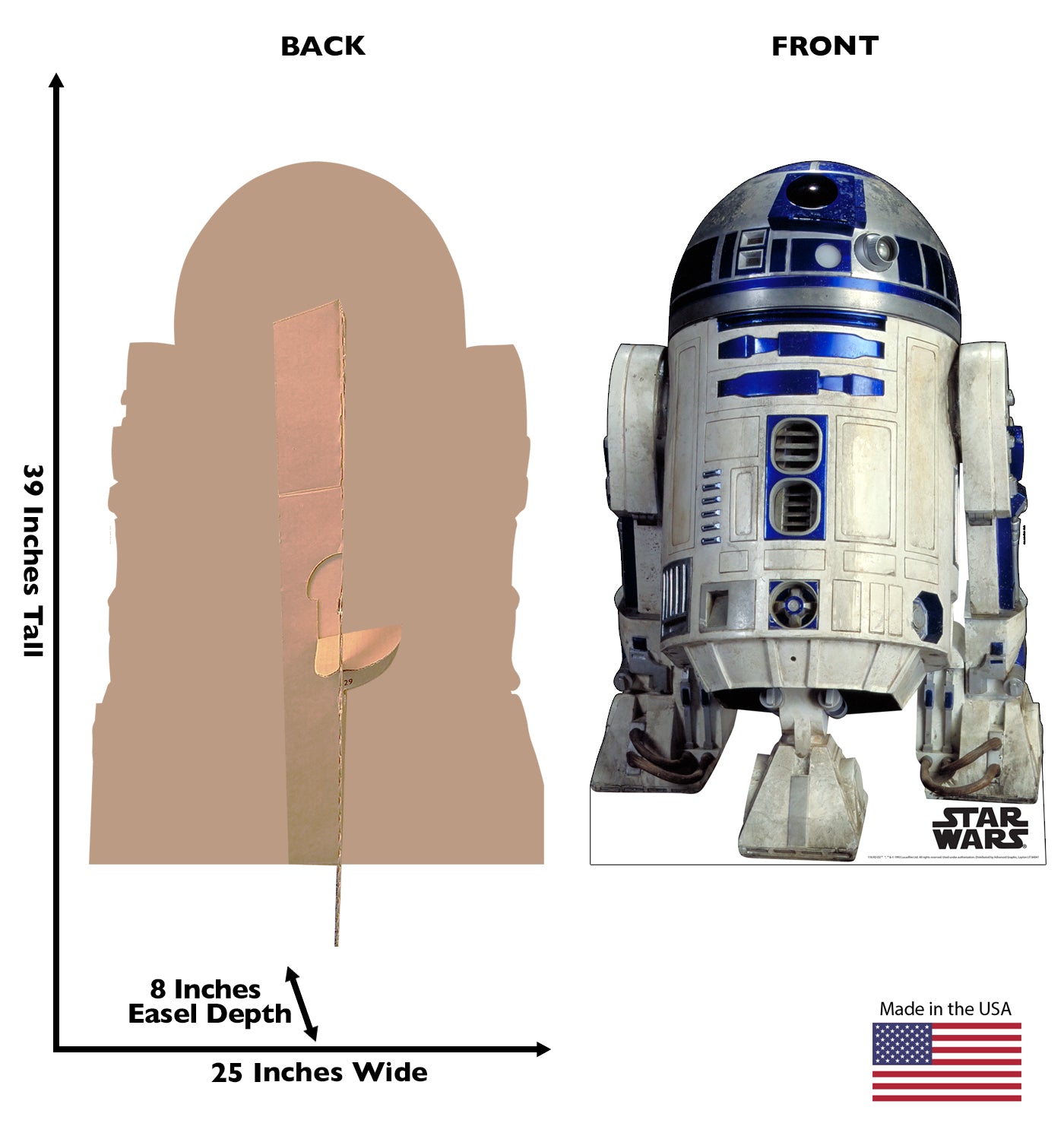 Life-size R2-D2 Cardboard Cutout | Cardboard Standup - All Cutouts