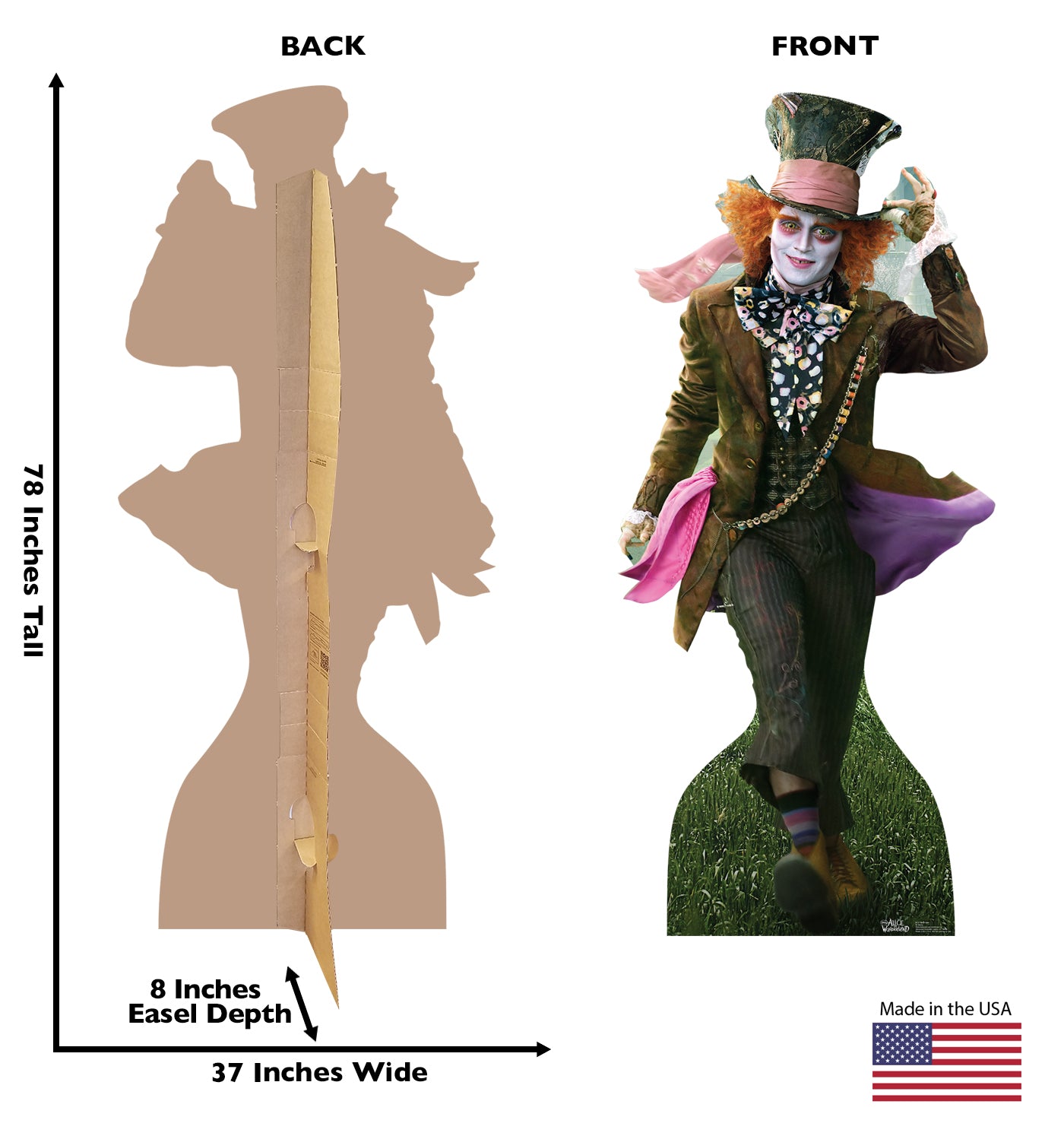 Mad Hatter Alice in Wonderland Life-Size Cardboard Cutout - All Cutouts