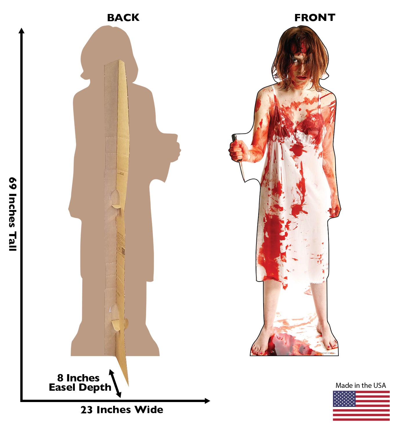 Life-size Psycho Lady Cardboard Cutout Standee - All Cutouts