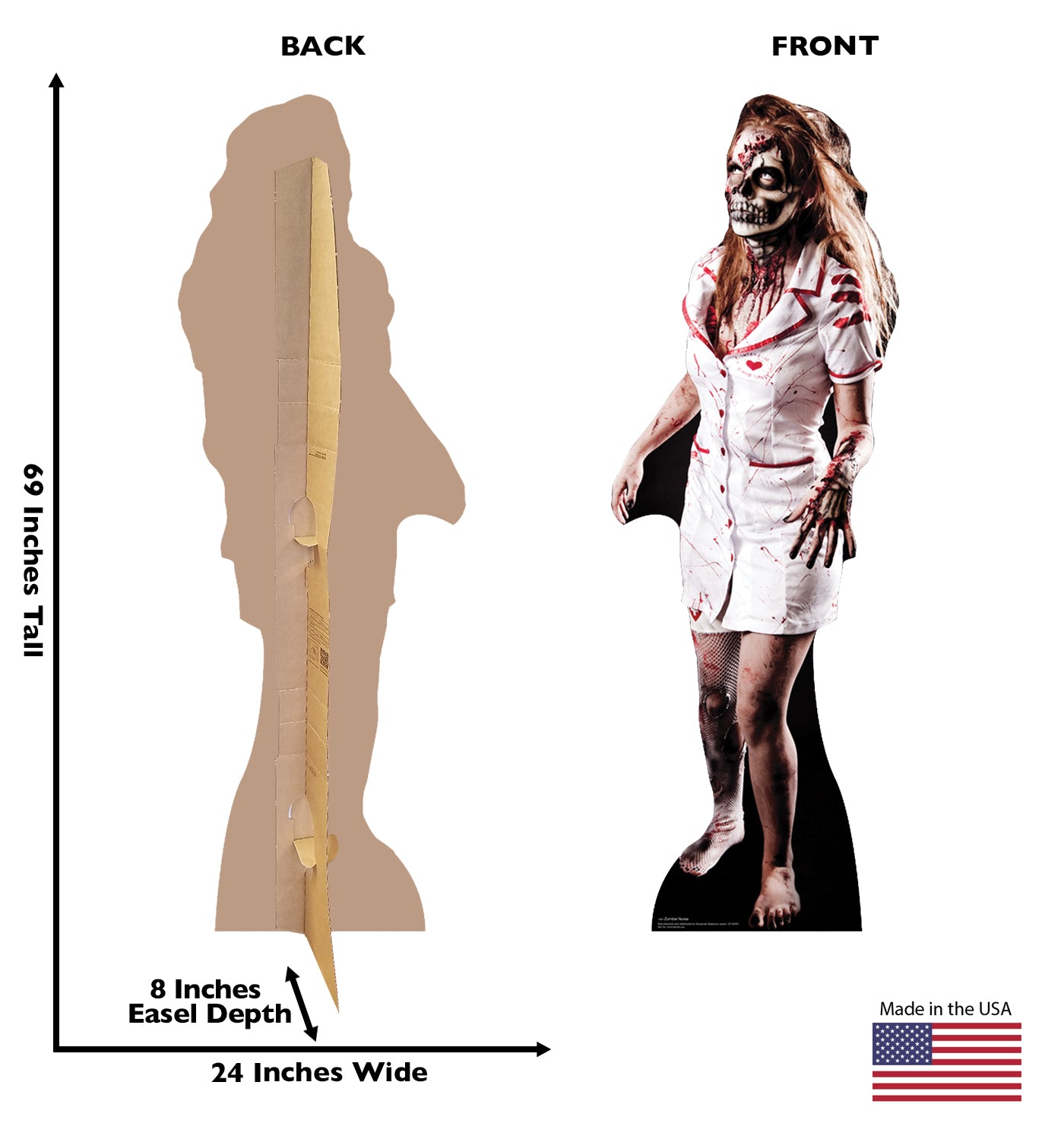 Life-size Zombie Nurse Cardboard Standup | Cardboard Cutout - All Cutouts