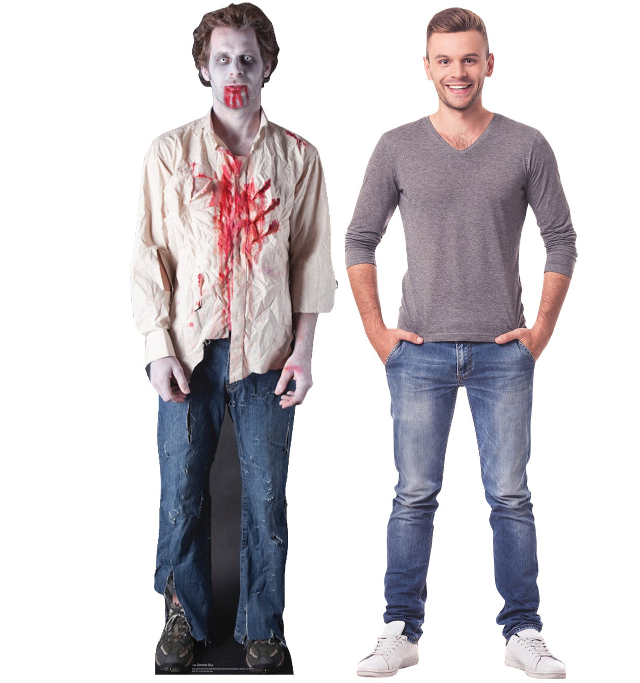 Life-size Zombie Guy Cardboard Standup Cutout - All Cutouts