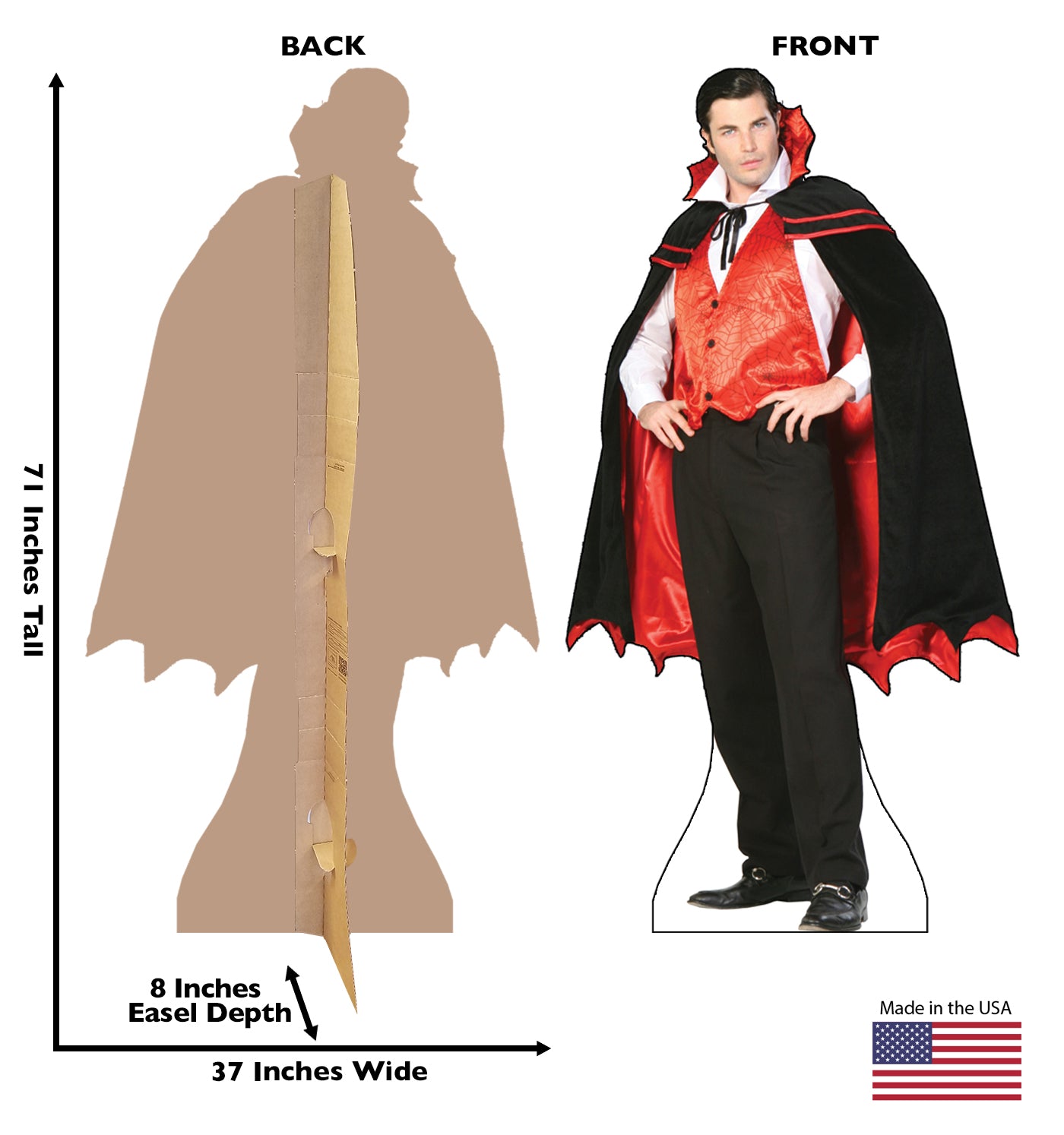 Life-size Count Cobweb Cardboard Standup | Cardboard Cutout - All Cutouts