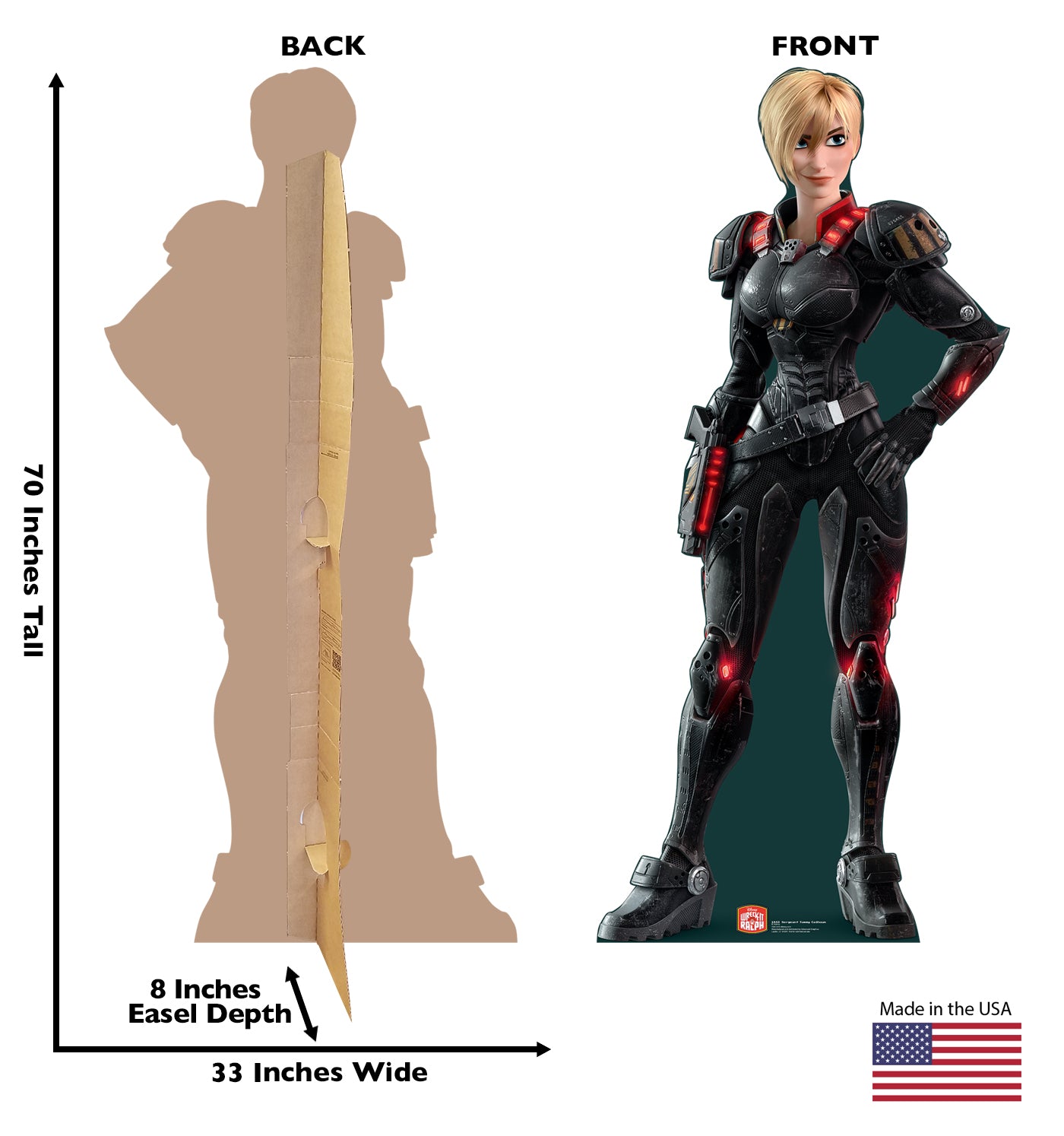 Life-size Sergeant Tammy Calhoun - Wreck-It Ralph Cardboard Standup | Cardboard Cutout - All Cutouts