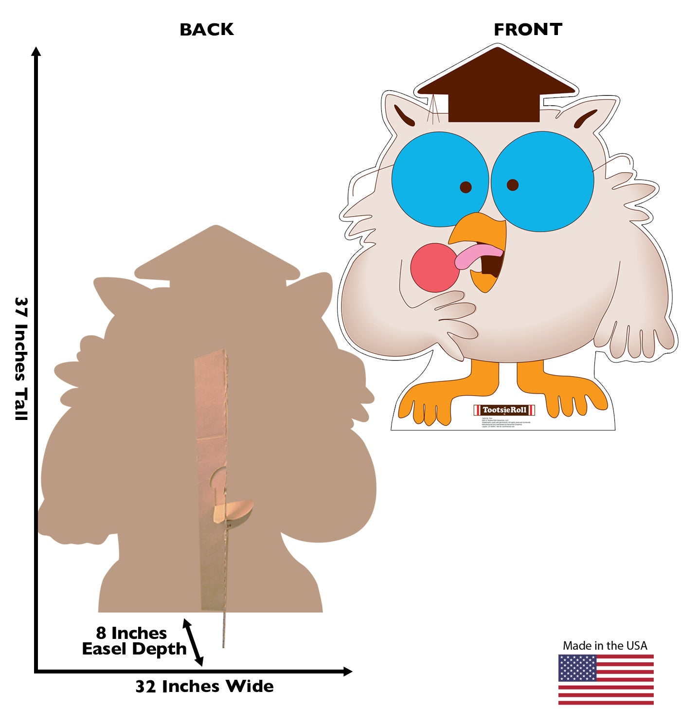 Life-size Mr. Owl Tootsie Roll Cardboard Cutout - All Cutouts