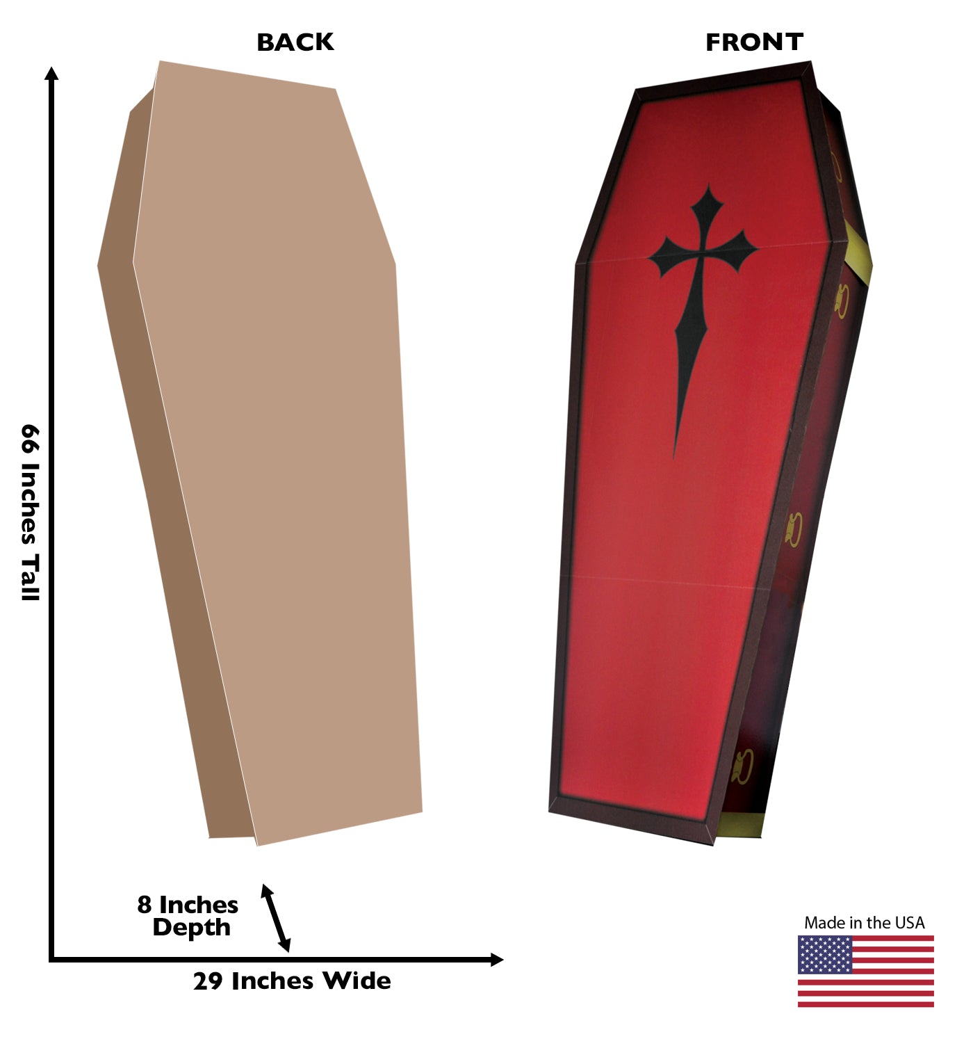 3D Coffin Life-Size Cardboard Standee - All Cutouts