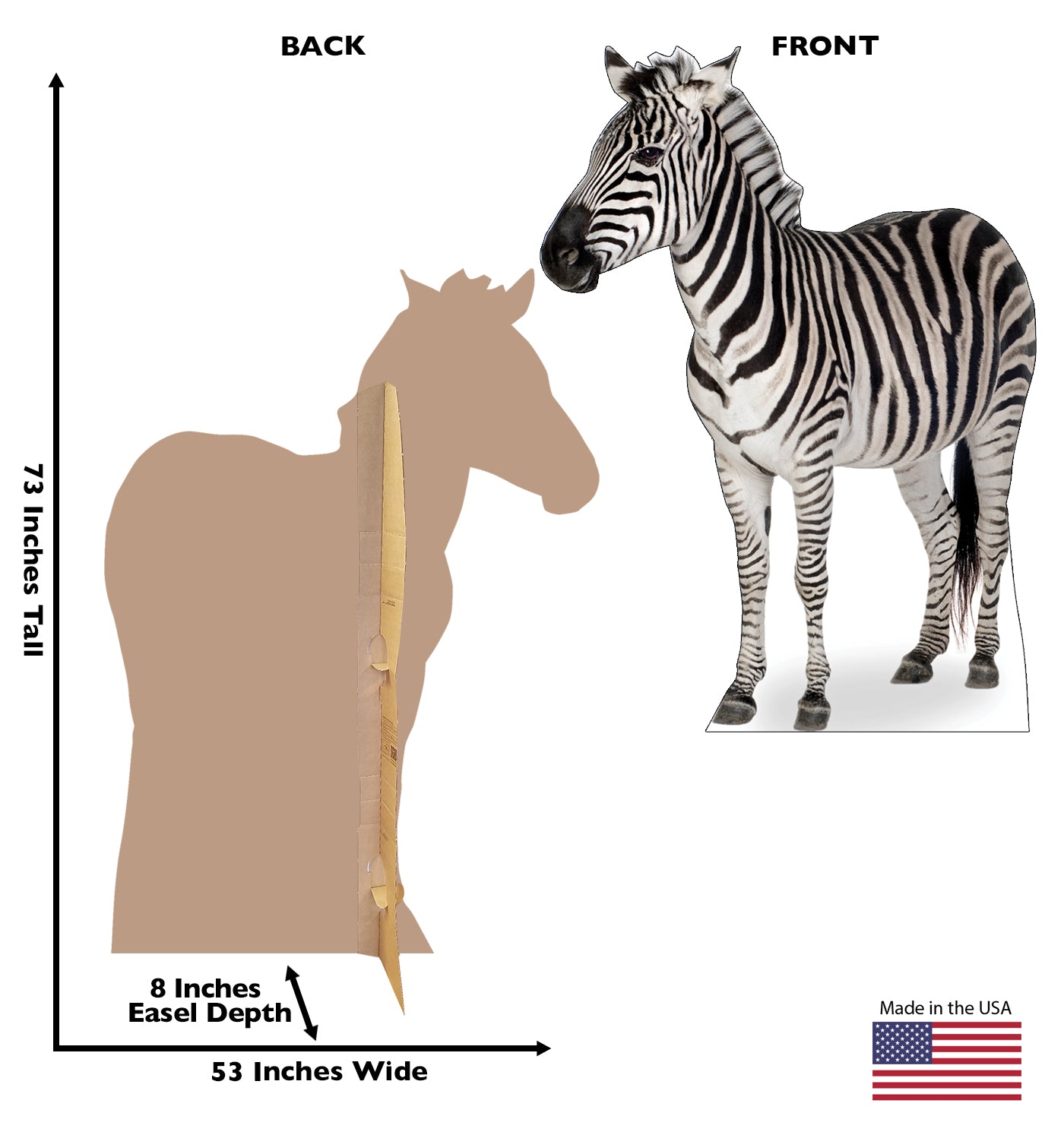 Zebra Life-Size Cardboard Standup - All Cutouts