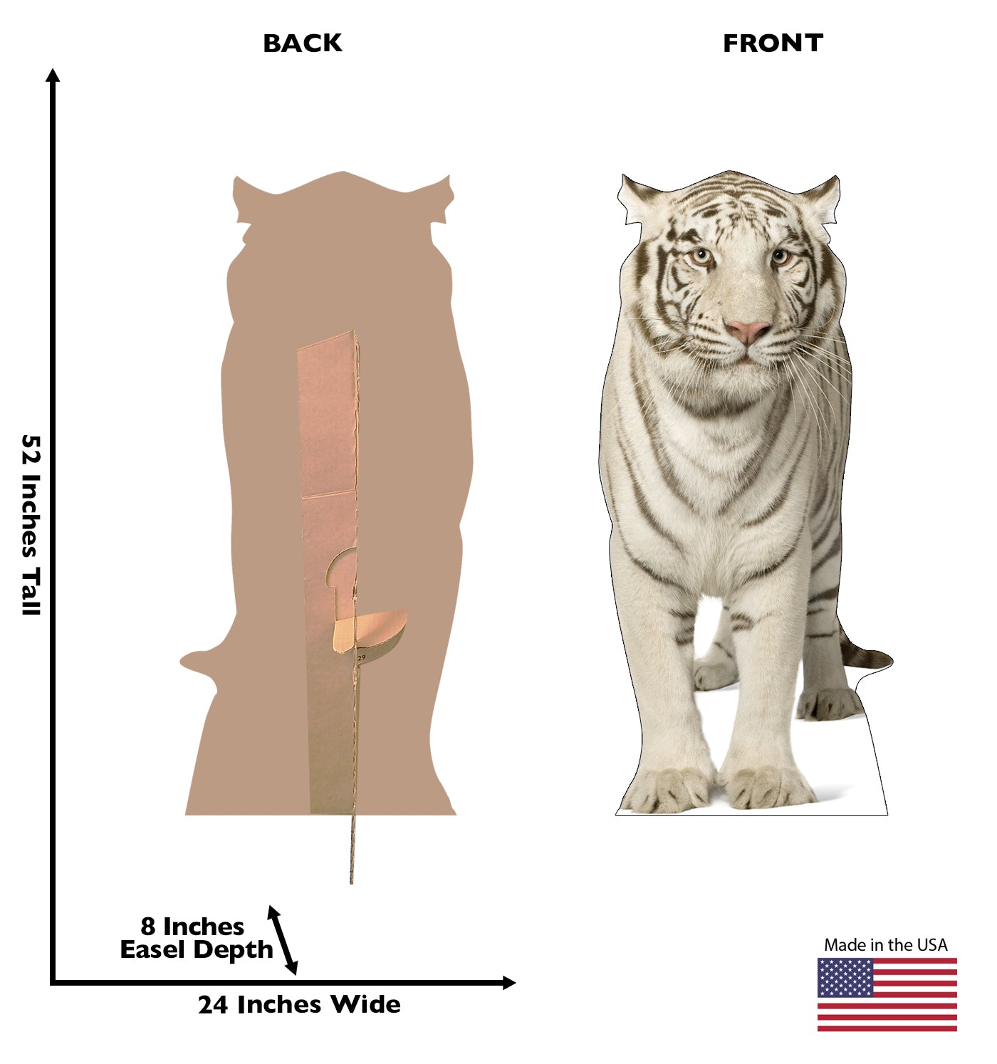 Life-size White Tiger Cardboard Standup - All Cutouts