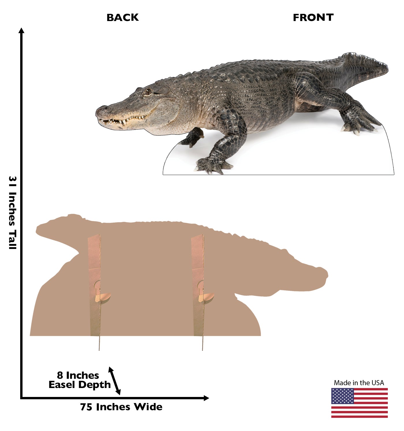 Life-size American Alligator Cardboard Standup - All Cutouts