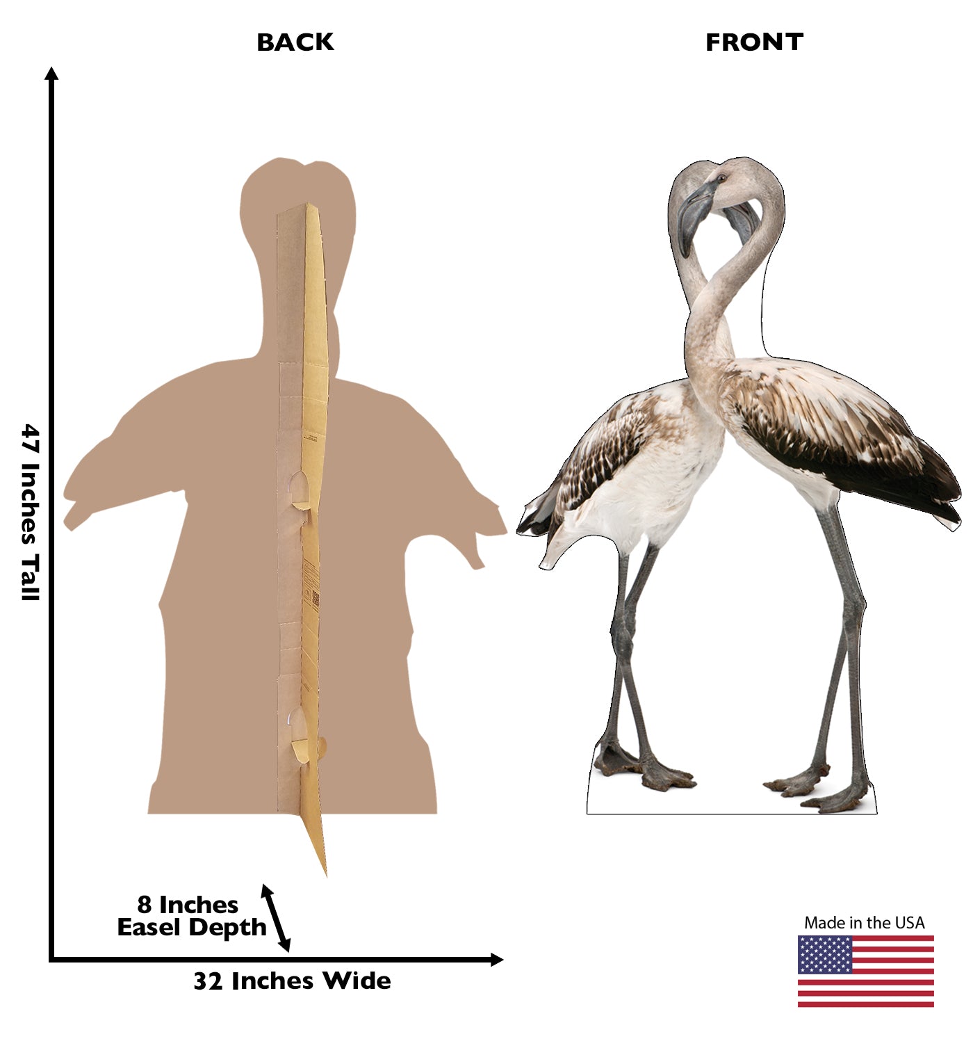 Life-size Flamingos - Love Birds Cardboard Standup - All Cutouts