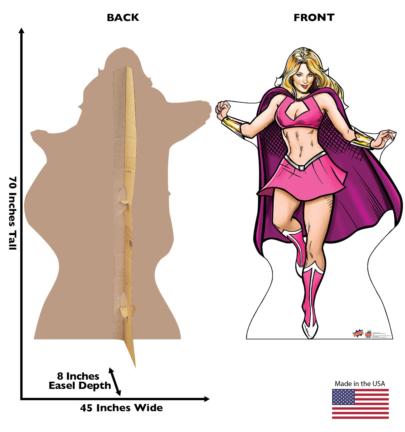 Life-size Penny Super Hero - Big Bang Theory Cardboard Standup - All Cutouts