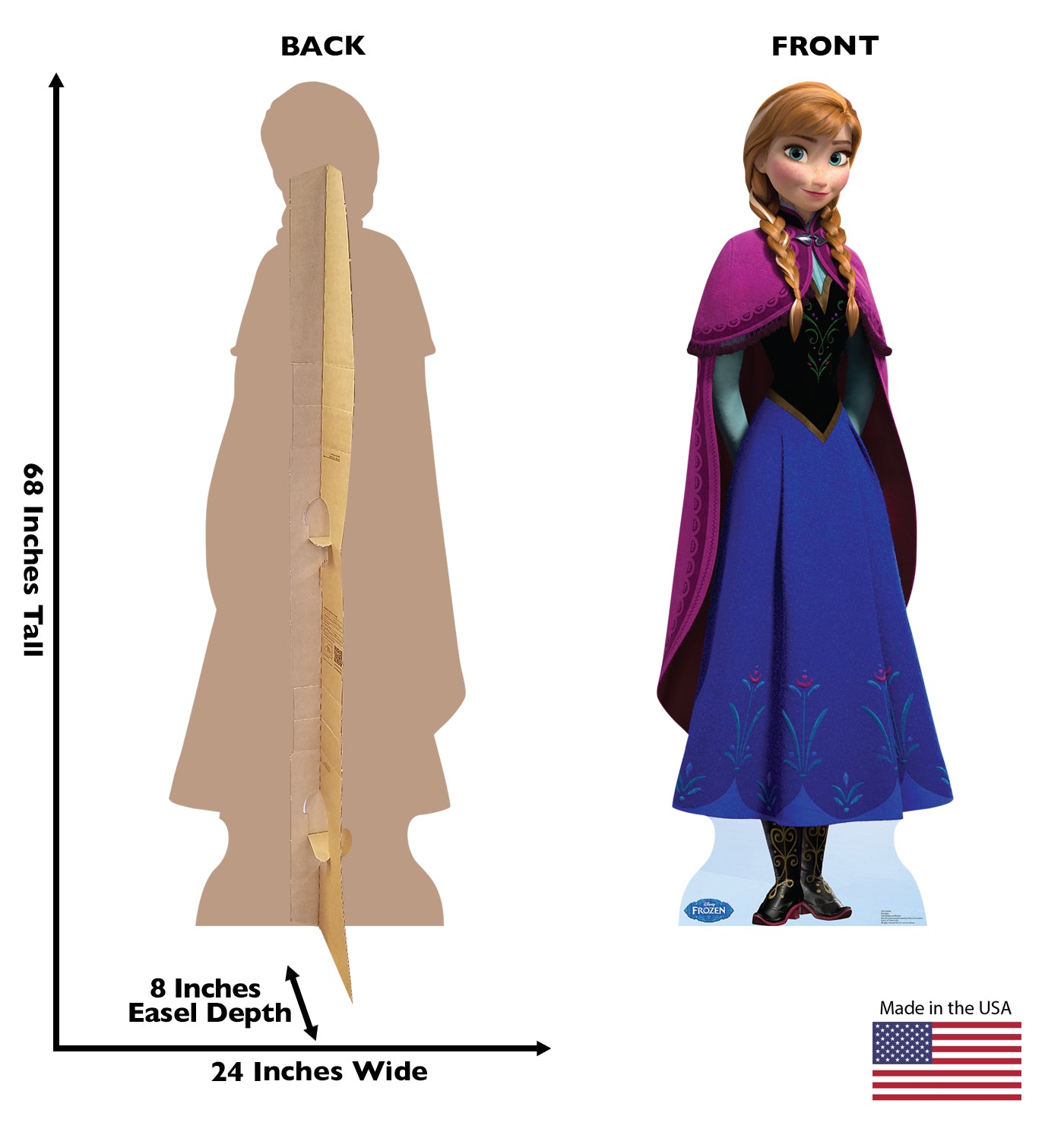 Life-size Anna Disney's Frozen Cardboard Standup - All Cutouts