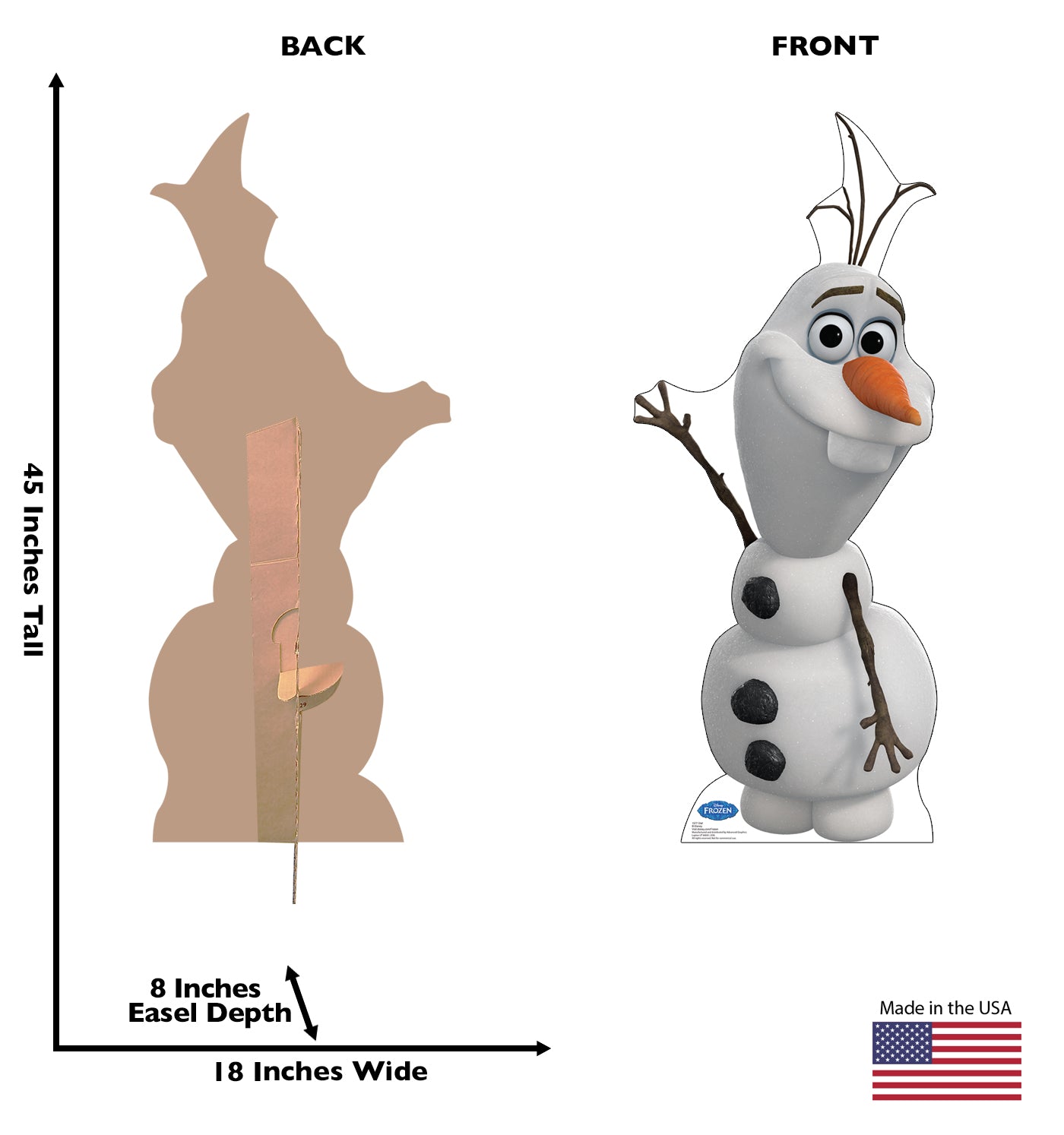 Life-size Olaf Disney's Frozen Cardboard Cutout - All Cutouts