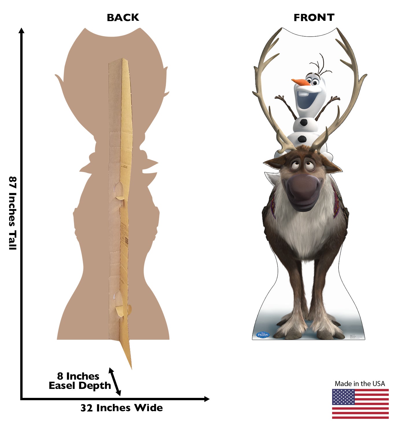Life-size Sven and Olaf Disney's Frozen Cardboard Cutout - All Cutouts