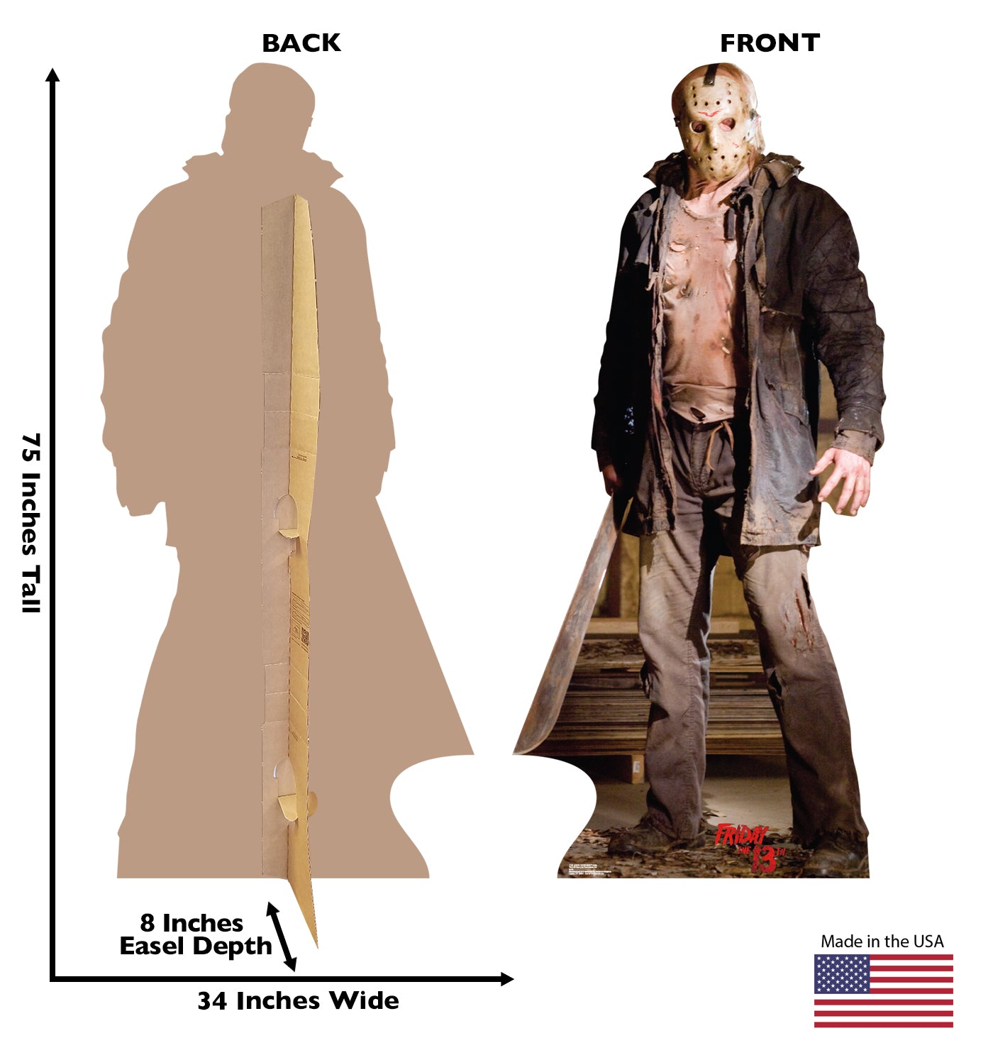 Life-size Jason Voorhees Friday the 13th Cardboard Cutout - All Cutouts