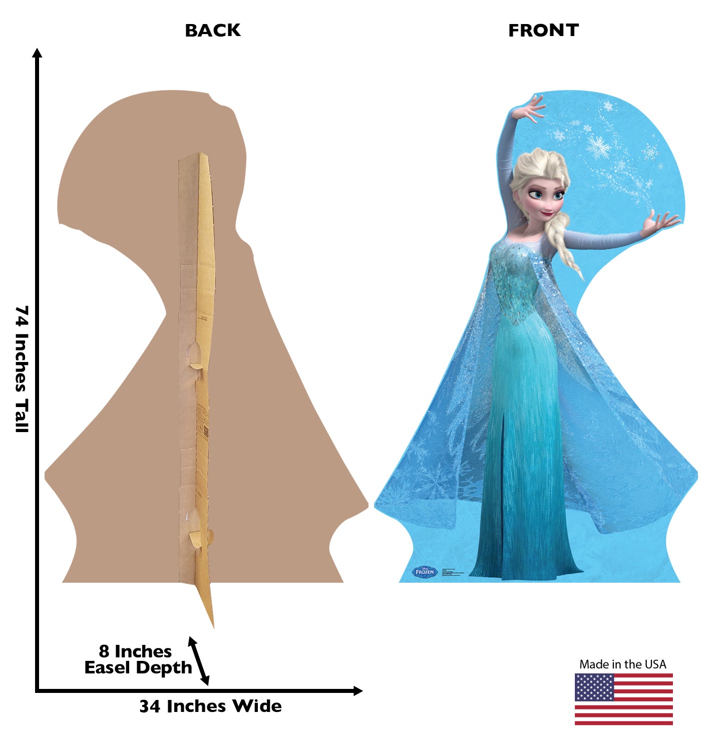 Snow Queen Elsa Snowflakes Life-size Cardboard Cutout - All Cutouts