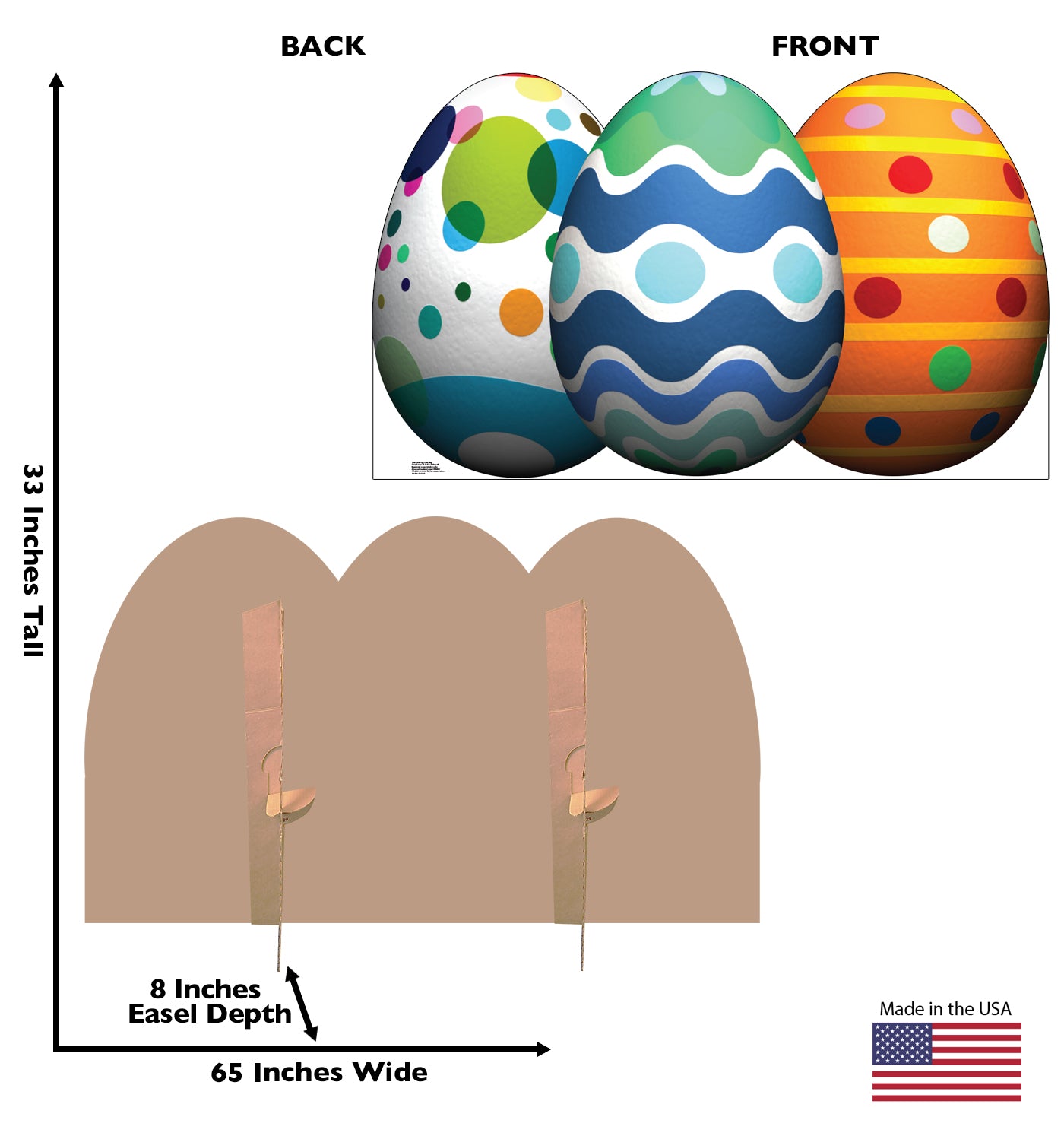 Life-size Easter Egg Grouping Cardboard Cutout - All Cutouts