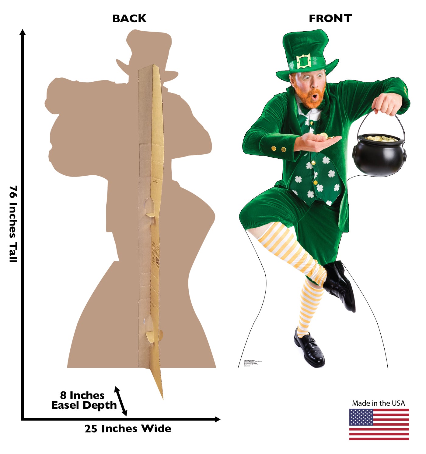 Life-size Leprechaun Pot of Gold Cardboard Cutout - All Cutouts