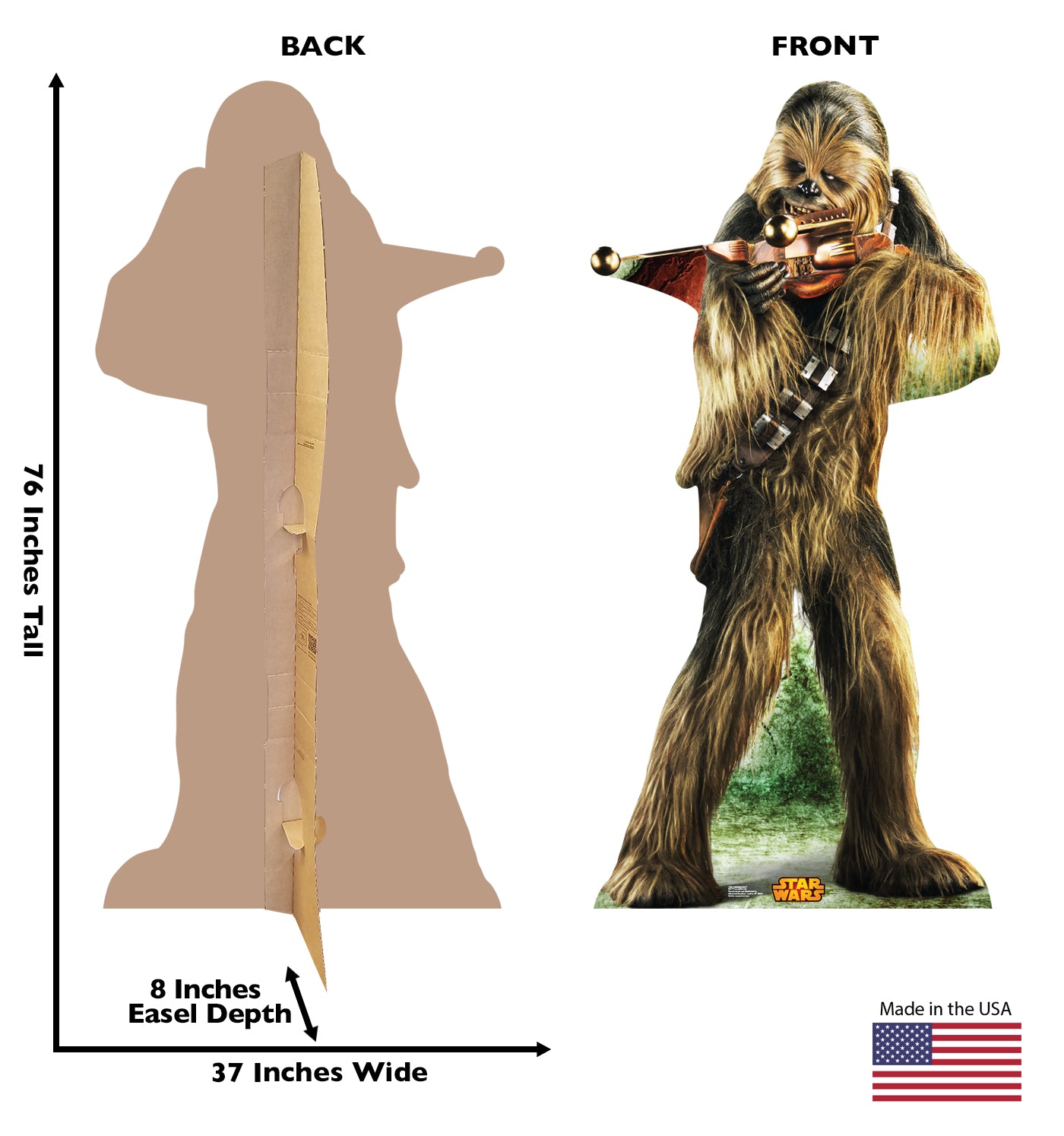 Life-size Chewbacca 2 Retouched Cardboard Cutout - All Cutouts