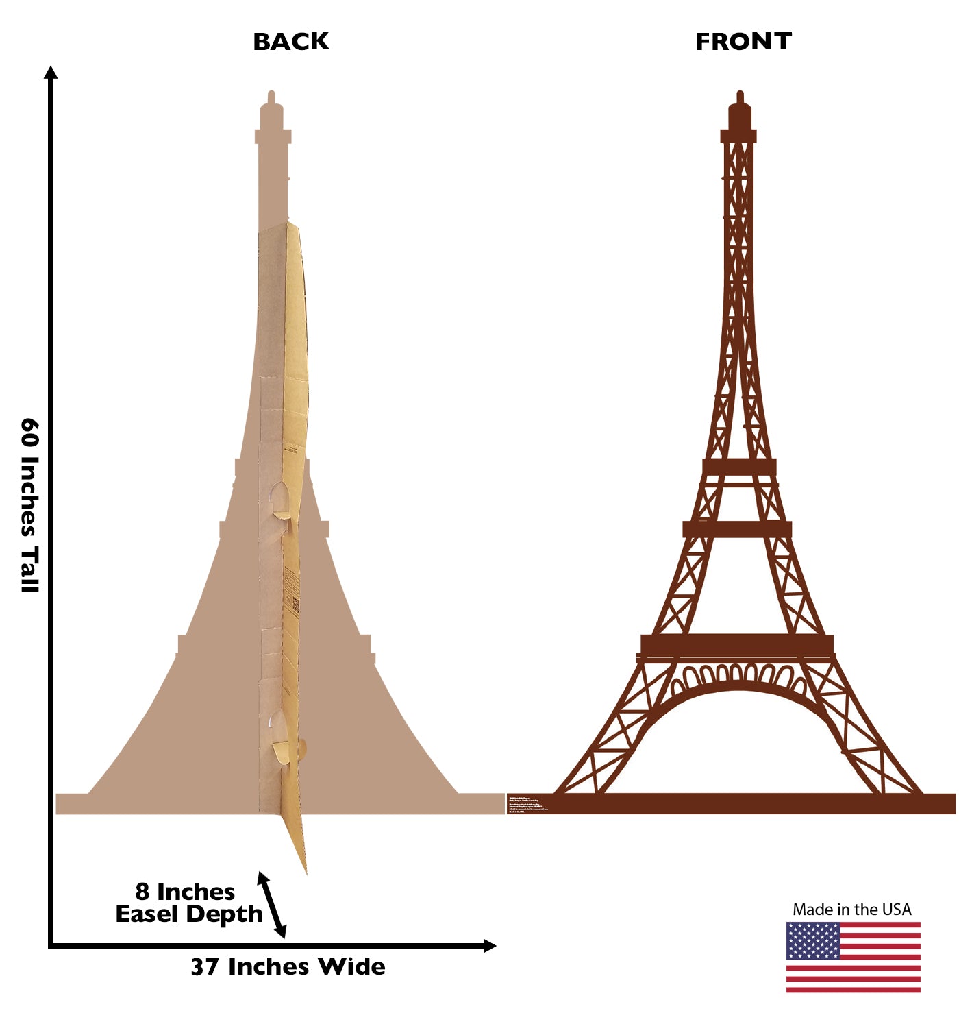 Life-size Paris Eiffel Tower Cardboard Cutout - All Cutouts