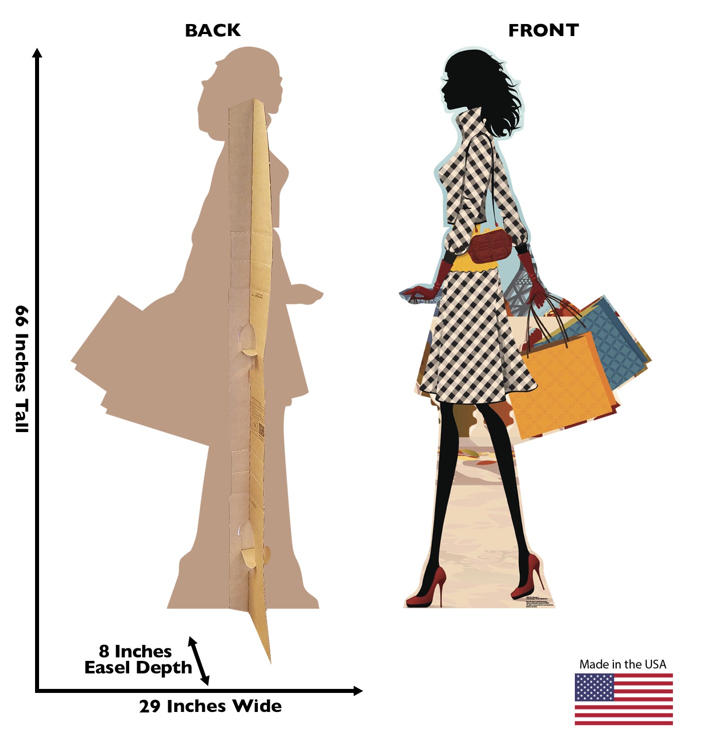 Life-size Paris Shopper Cardboard Standup - All Cutouts