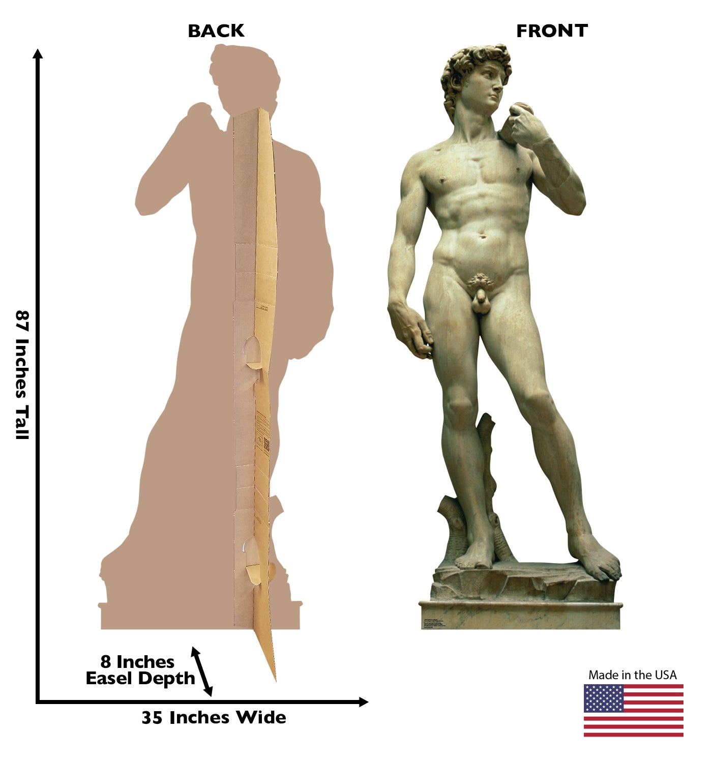 Life-size Italy Statue The David Cardboard Cutout - All Cutouts