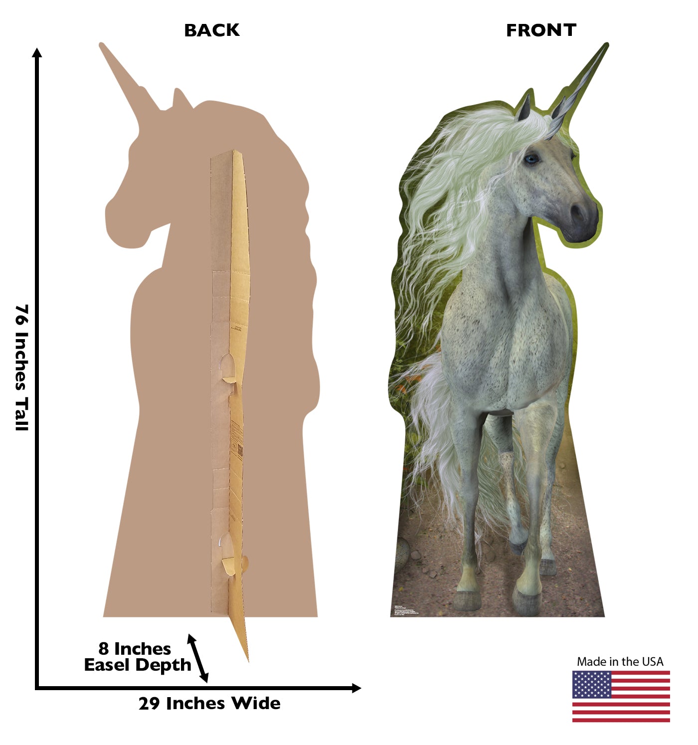 Life-size Unicorn Cardboard Standup - All Cutouts