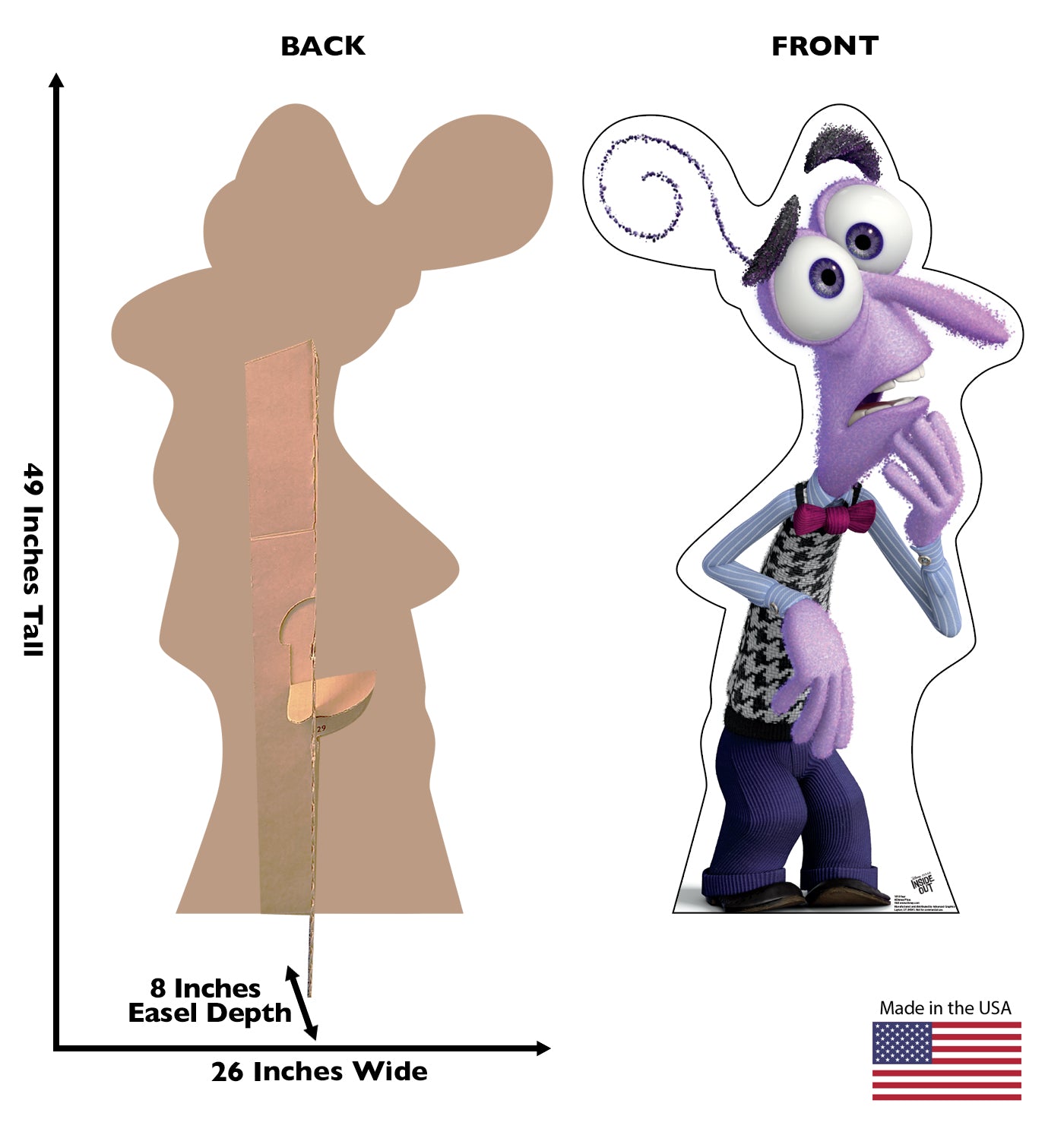 Life-size Fear Inside Out Cardboard Standup - All Cutouts