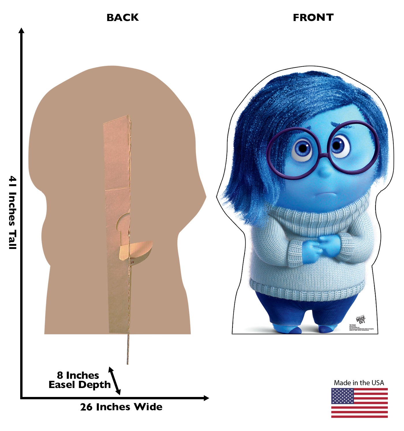 Life-size Sadness Inside Out Cardboard Cutout - All Cutouts