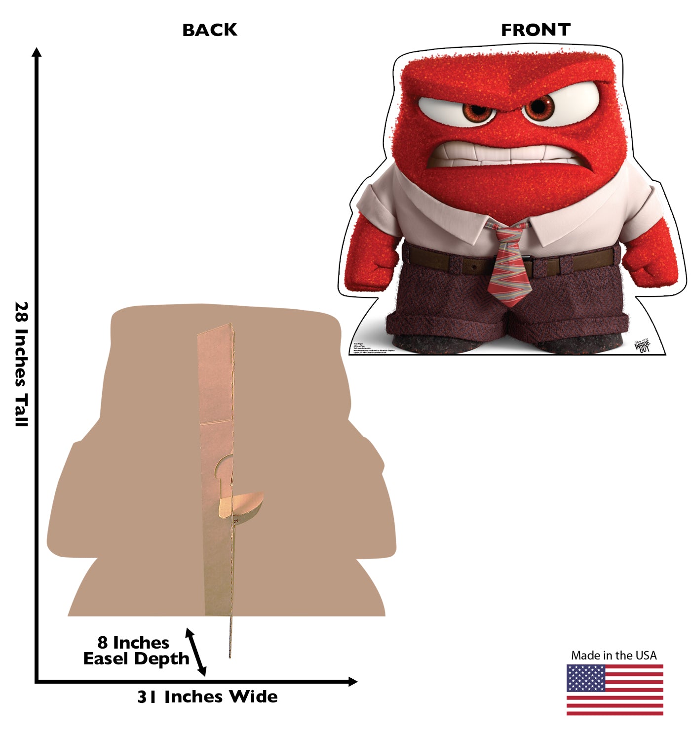 Life-size Anger Inside Out Cardboard Cutout - All Cutouts