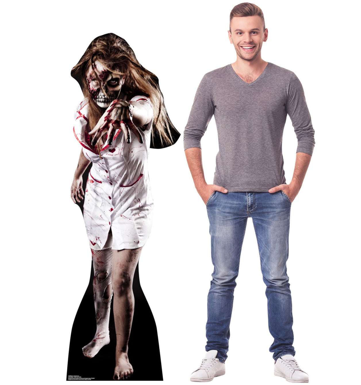 Life-size Skeleton Zombie Nurse Cardboard Cutout - All Cutouts