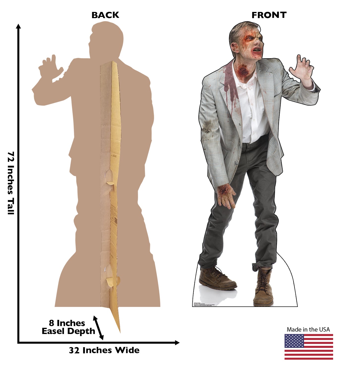 Life-size Zombie Snatcher Cardboard Standup - All Cutouts