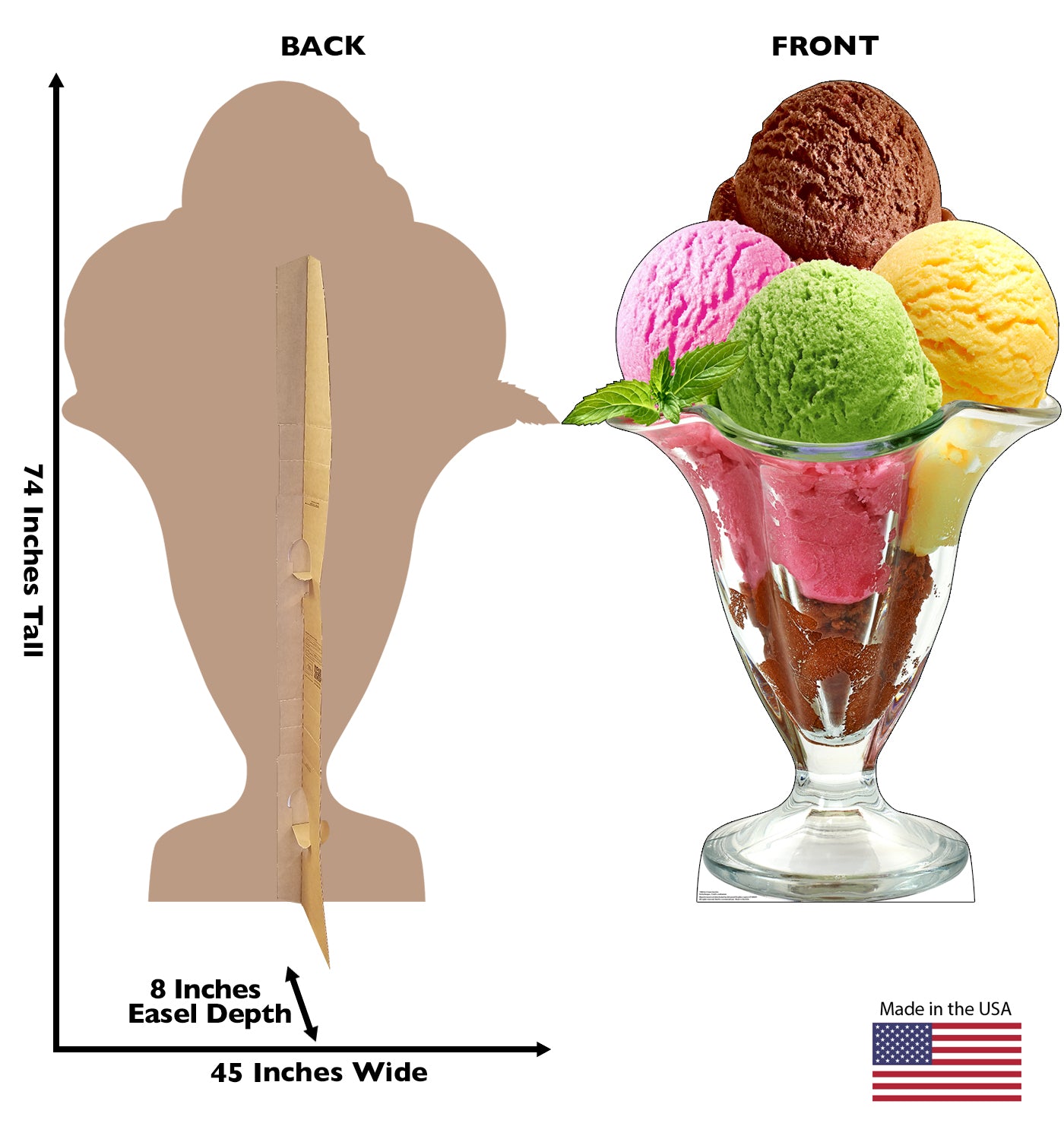 Life-size Ice Cream Sundae Cardboard Cutout - All Cutouts