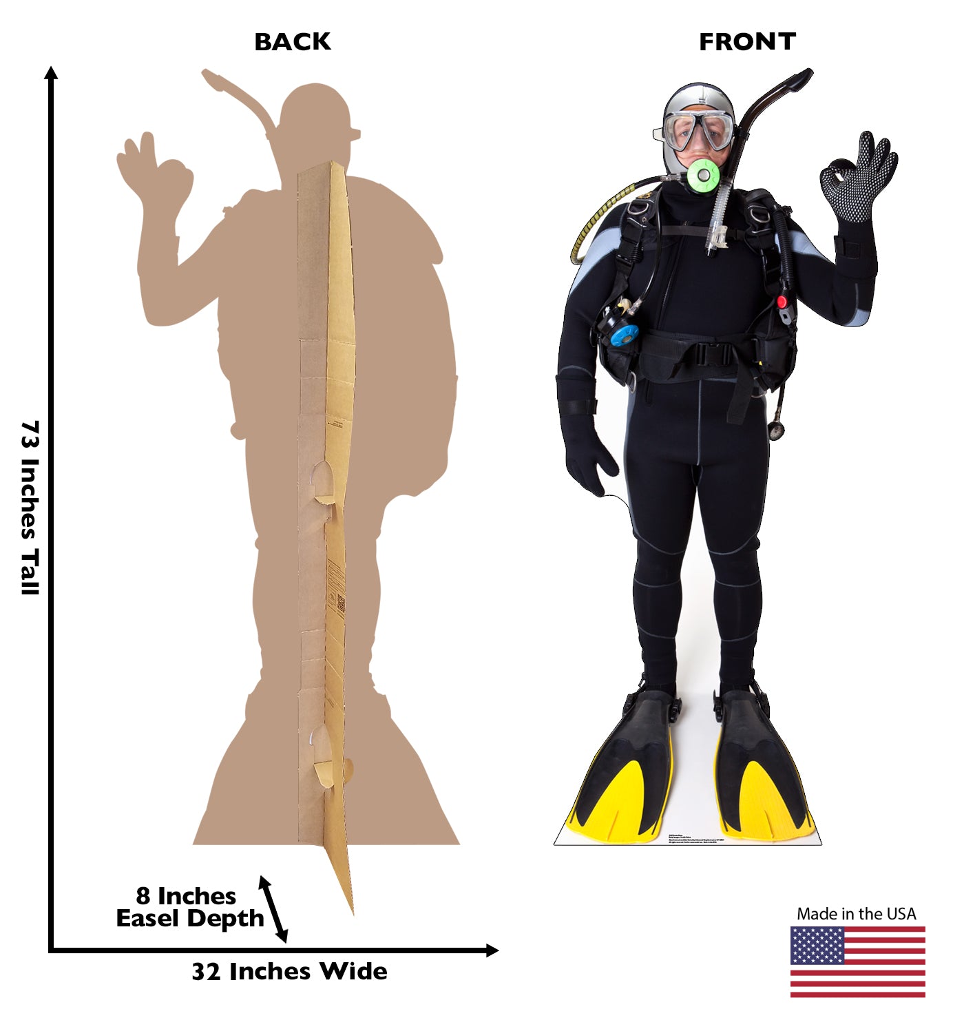 Life-size Scuba Diver Cardboard Standup - All Cutouts
