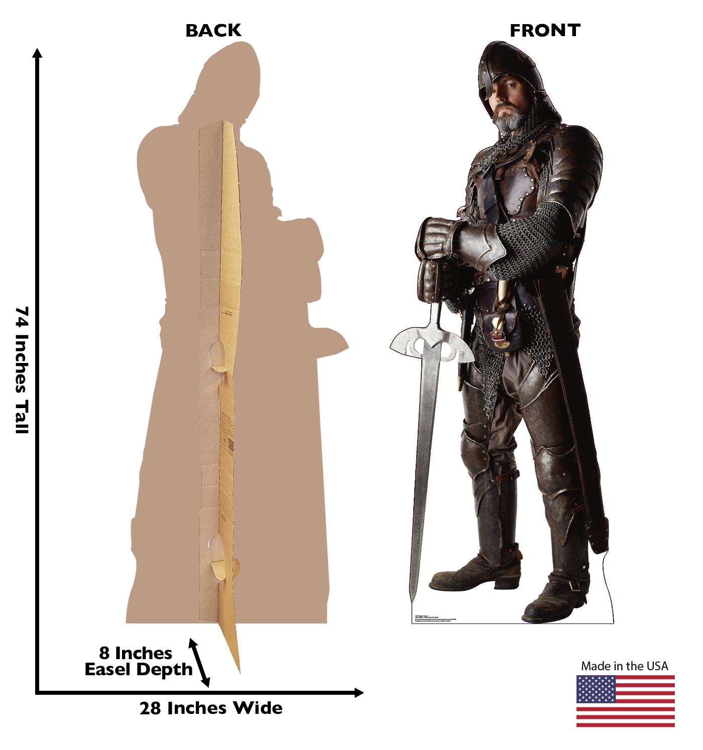 Life-size Knight in Armor Cardboard Standup - All Cutouts