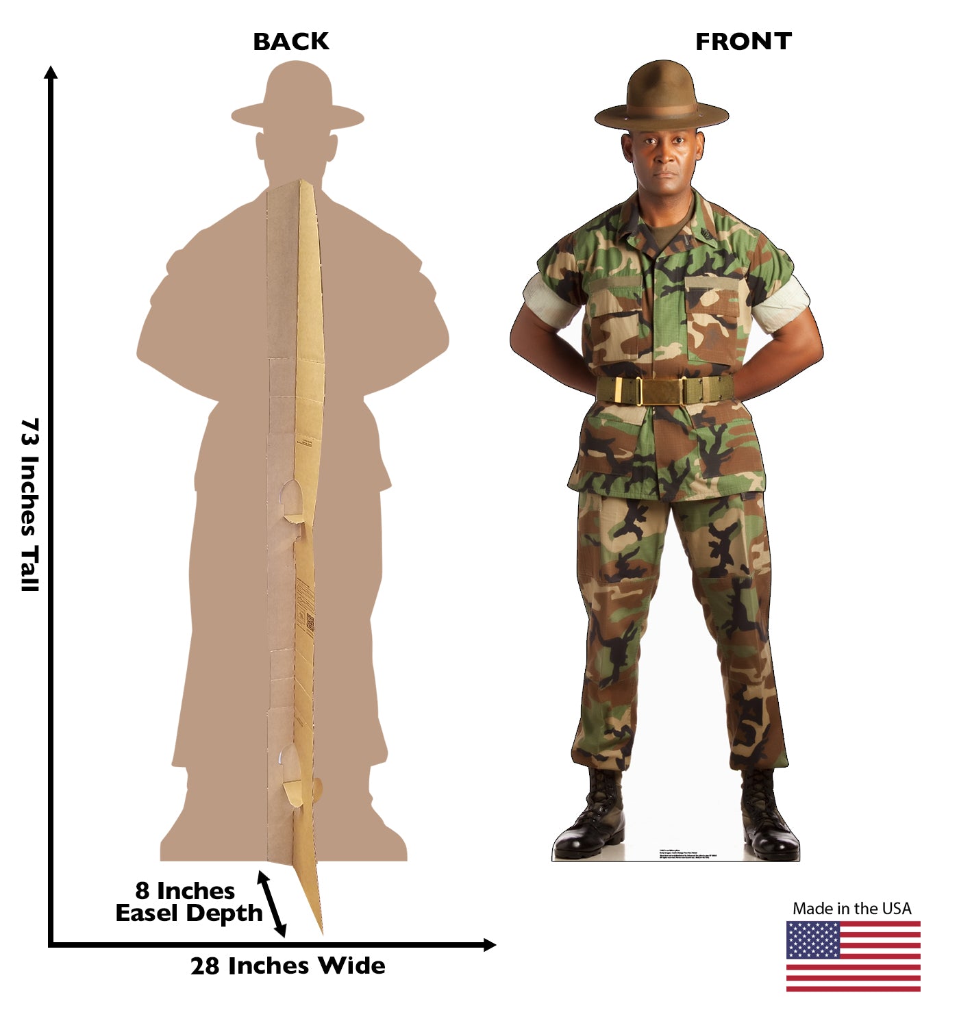 Life-size Camo Military Man Cardboard Cutout - All Cutouts