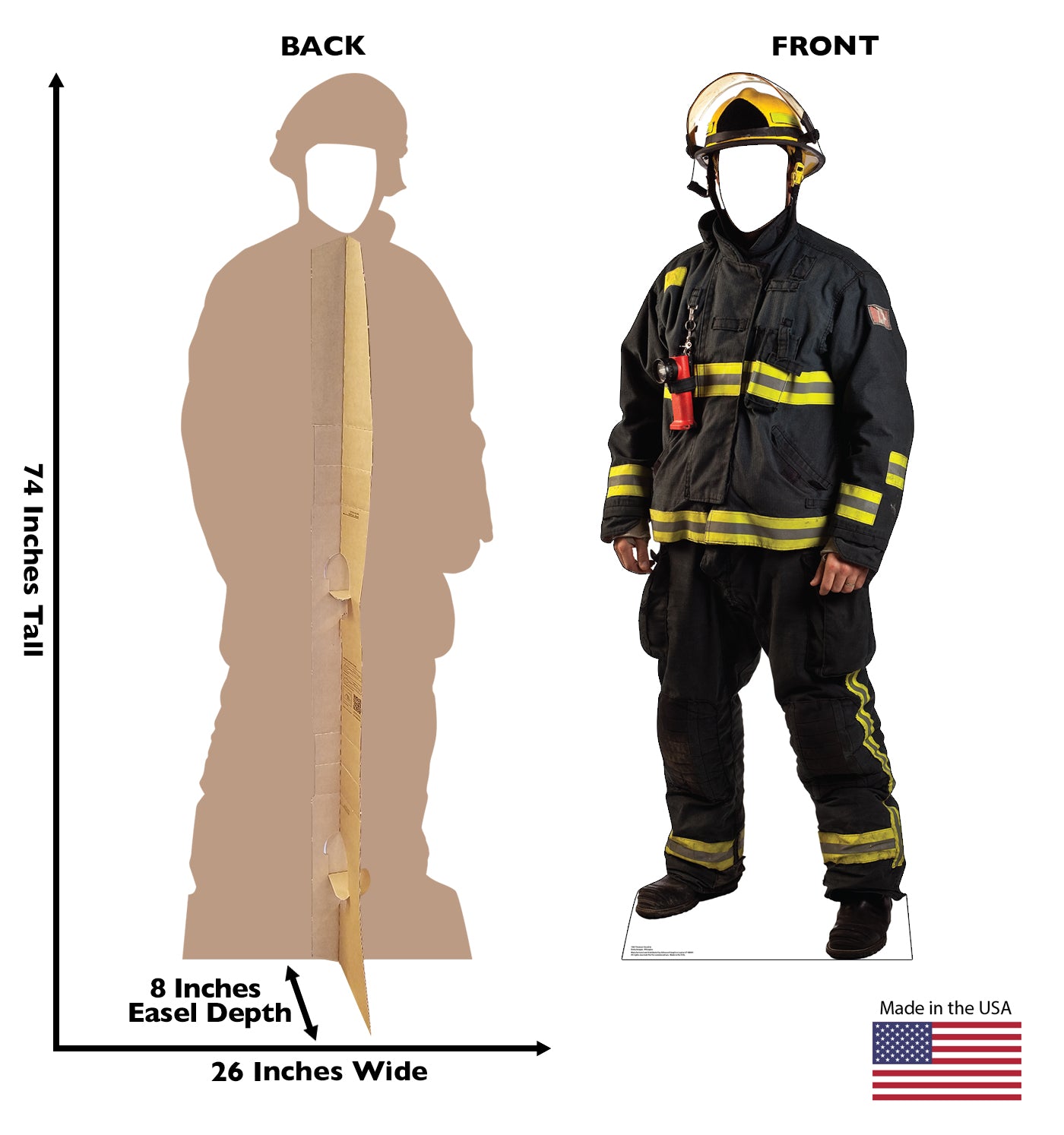 Life-size Fireman Stand-in Cardboard Cutout - All Cutouts