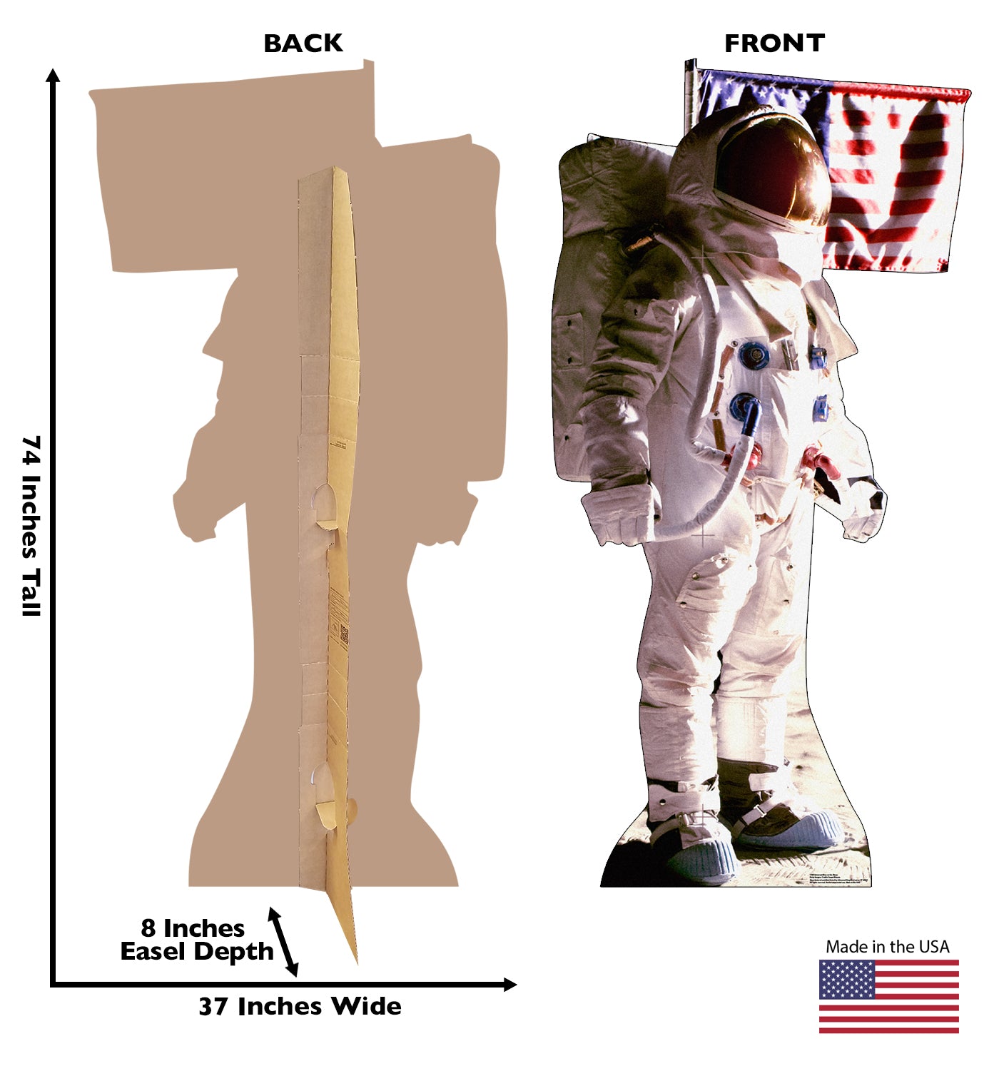 Life-size Astronaut Man on the Moon Cardboard Cutout - All Cutouts
