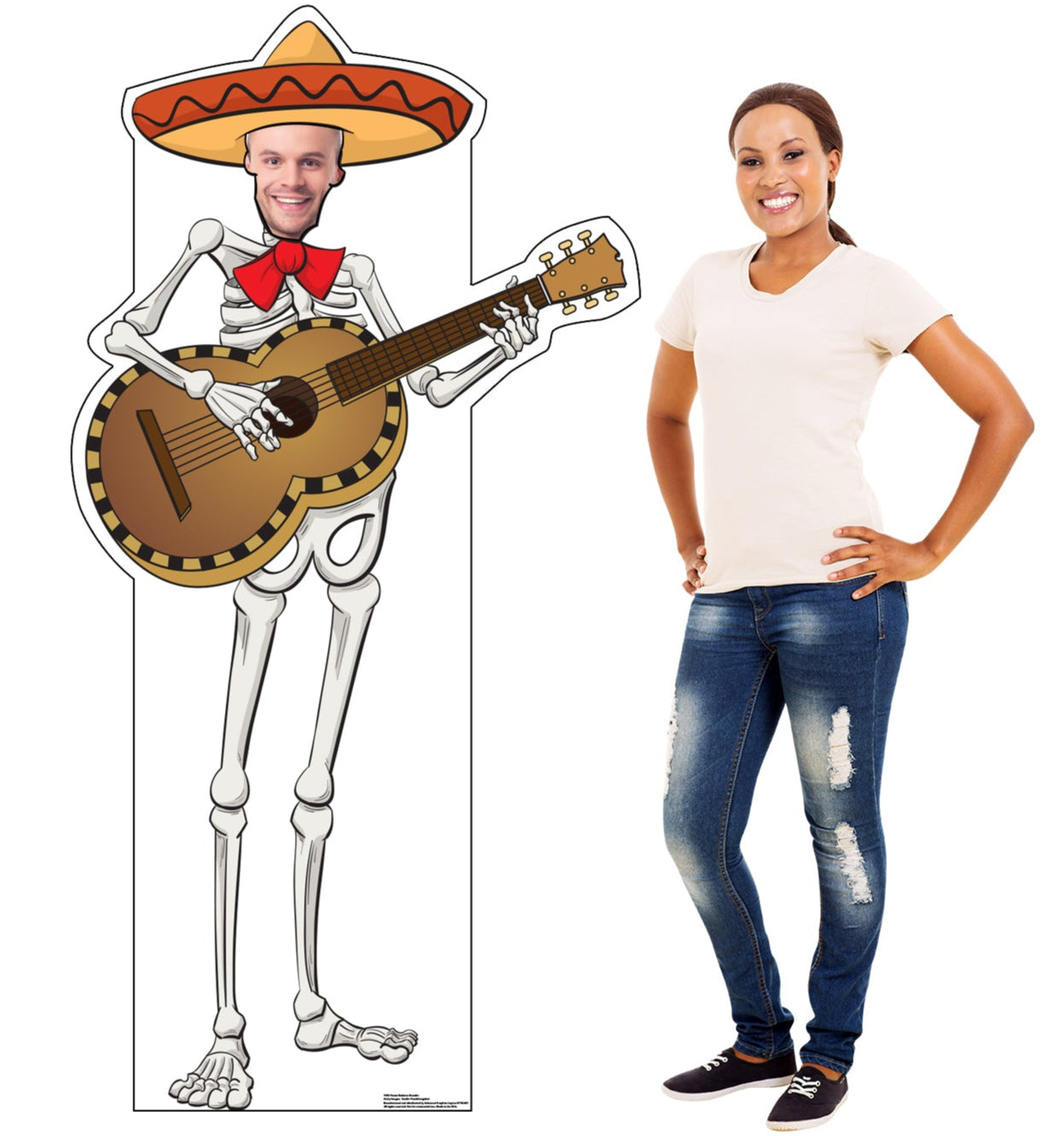 Life-size Fiesta Skeleton Stand-in Cardboard Cutout - All Cutouts