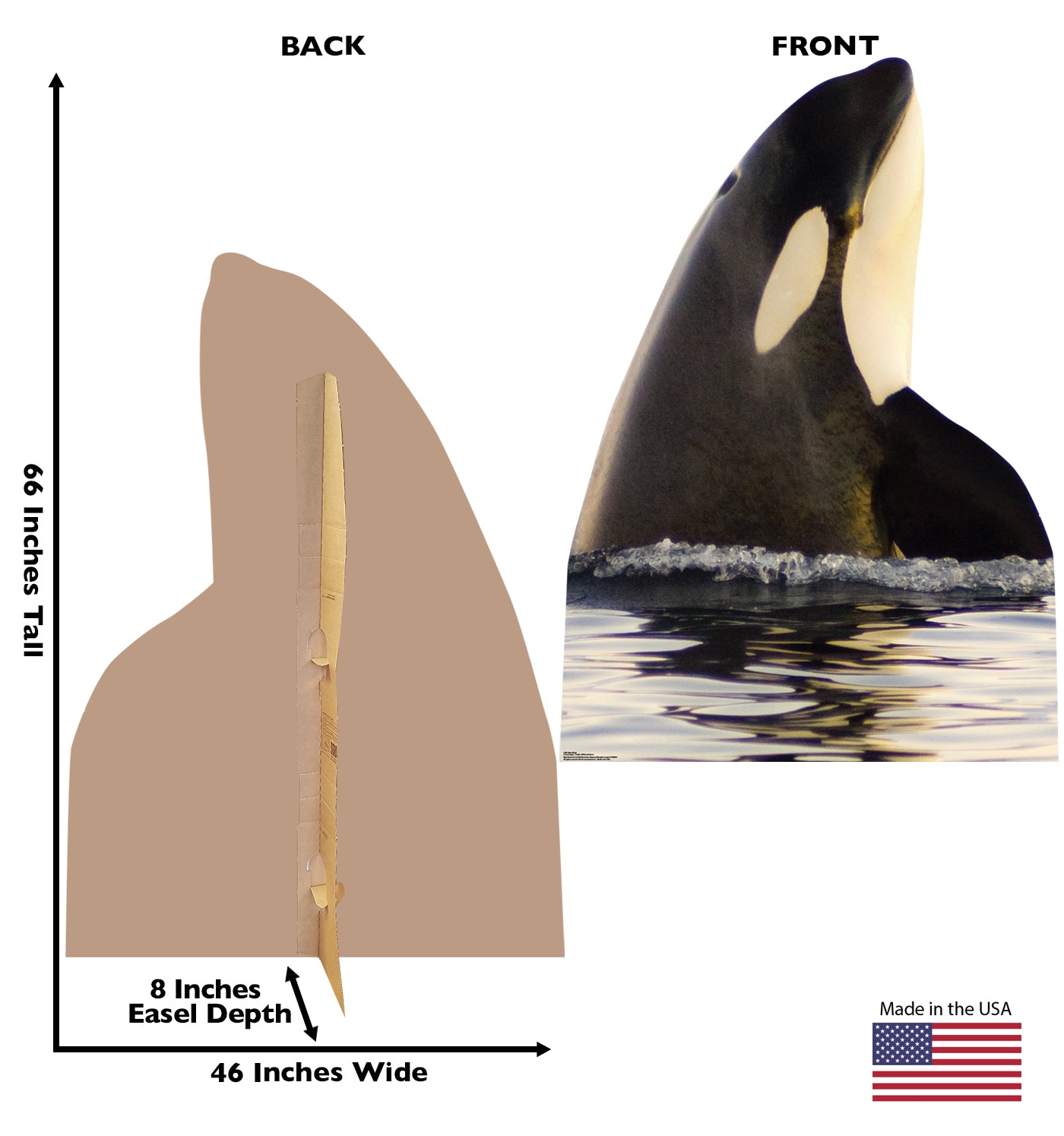 Life-size Killer Whale Cardboard Standup - All Cutouts