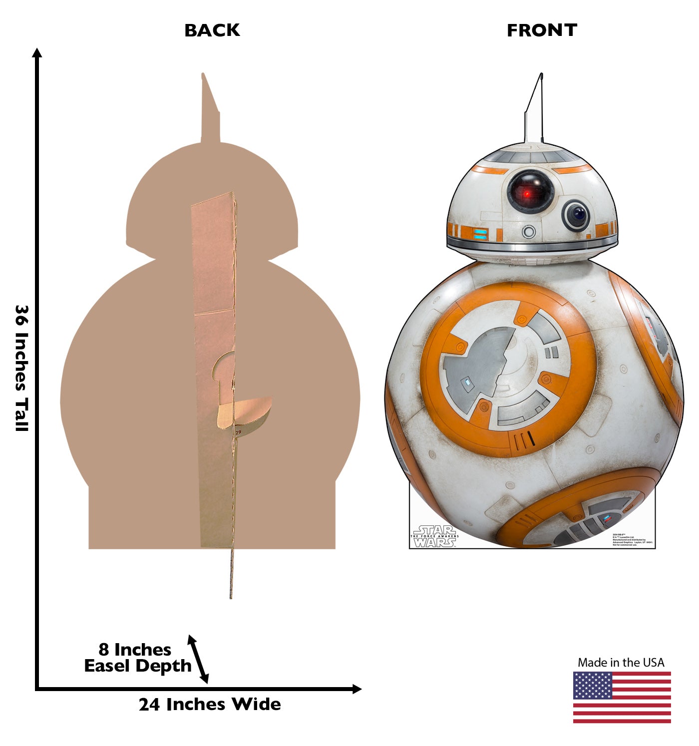 Life-size BB-8 Cardboard Cutout Standee | 2034 - All Cutouts