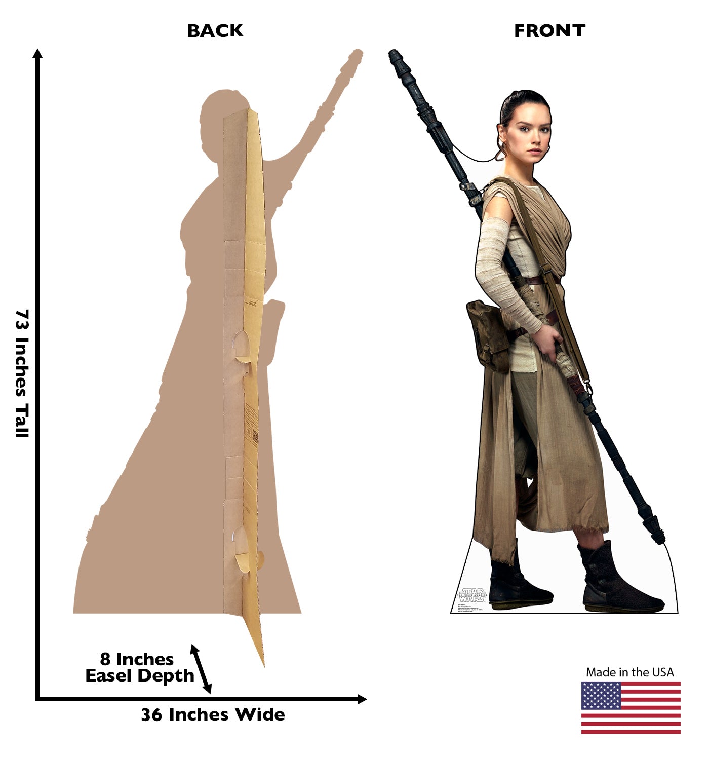Life-size Rey Star Wars The Force Awakens Cardboard Cutout - All Cutouts