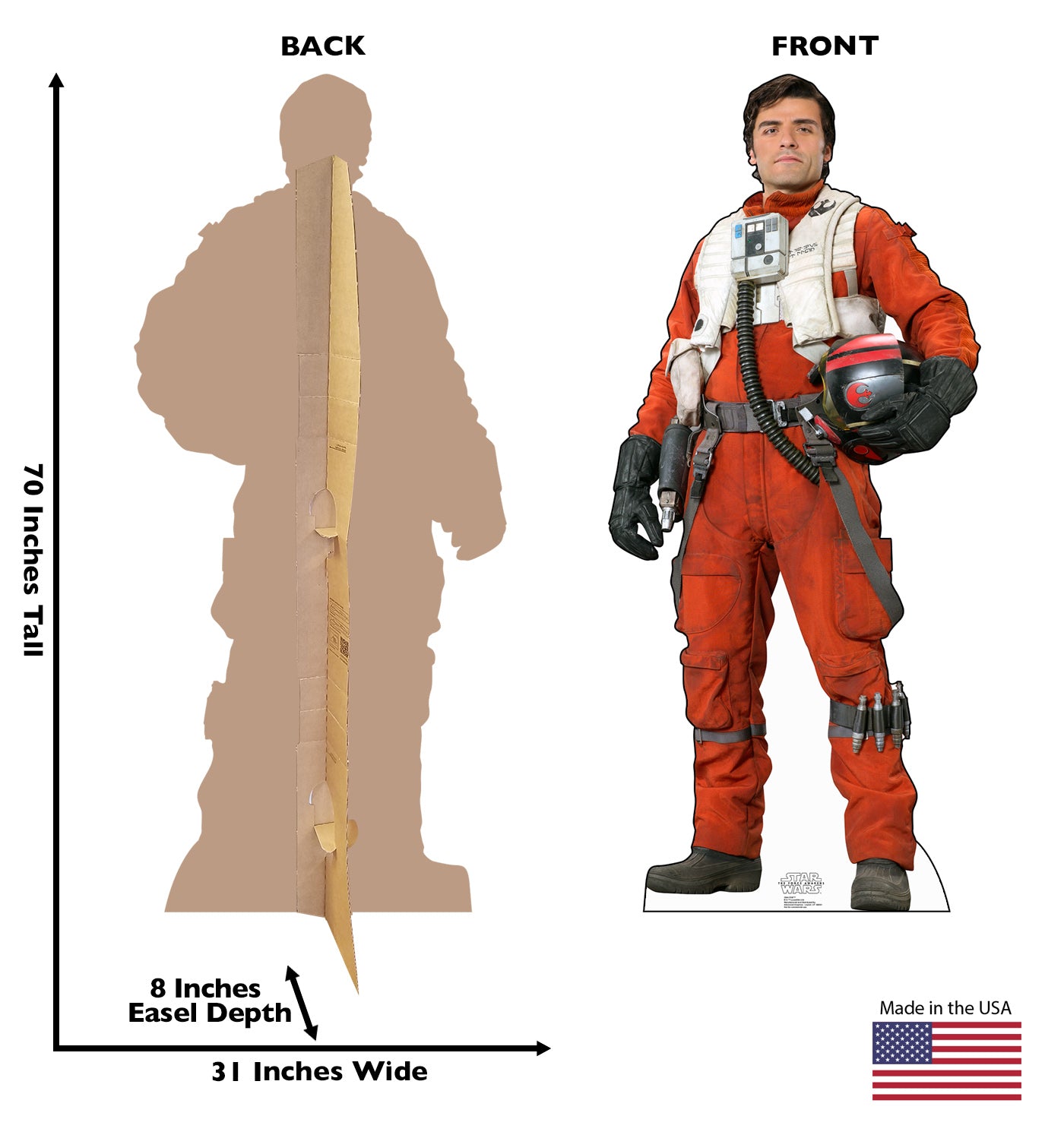 Life-size Poe Star Wars The Force Awakens Cardboard Cutout - All Cutouts