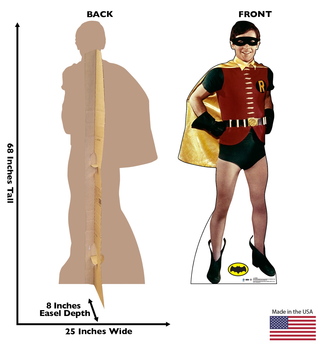 Life-size Robin 1969 Batman and Robin TV Cardboard Cutout - All Cutouts