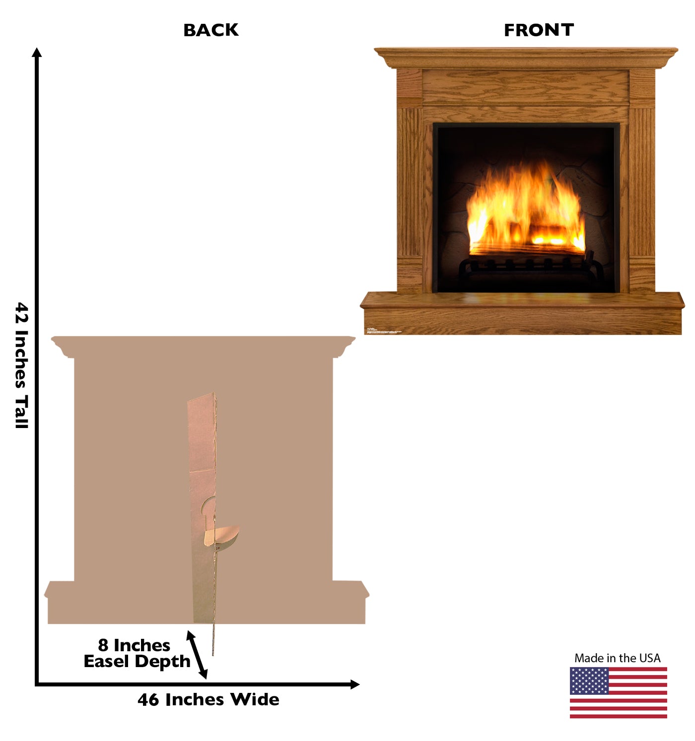 Life-size Fireplace Cardboard Standup - All Cutouts