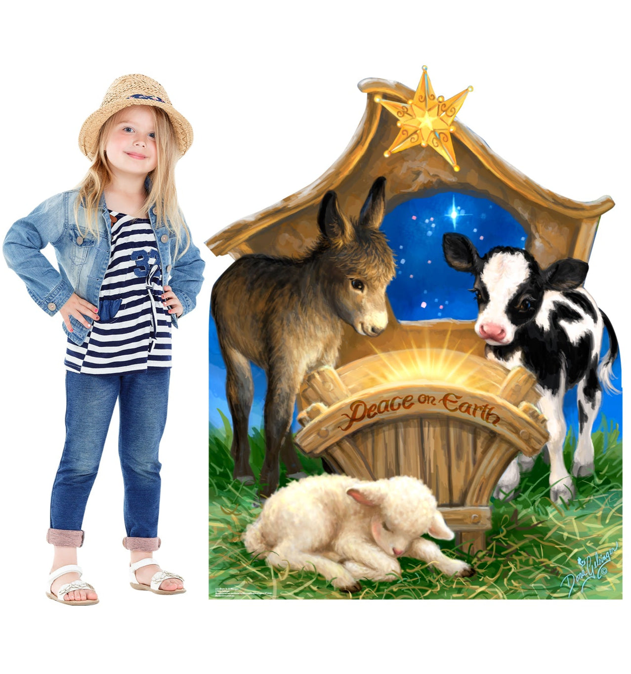 Life-size Born in a Manger Dona Gelsinger Cardboard Cutout - All Cutouts