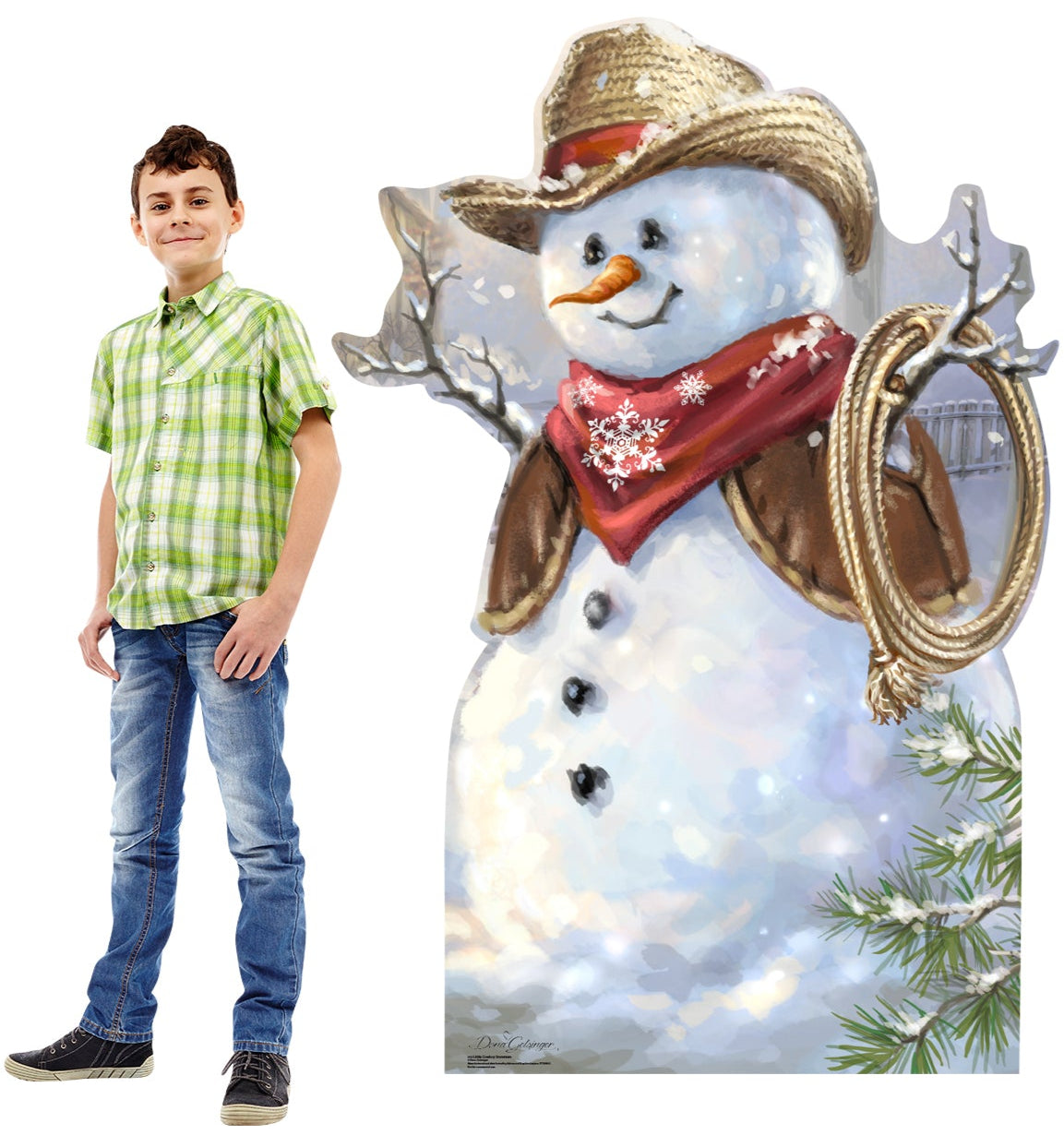 Life-size Cowboy Snowman Dona Gelsinger Cardboard Cutout - All Cutouts