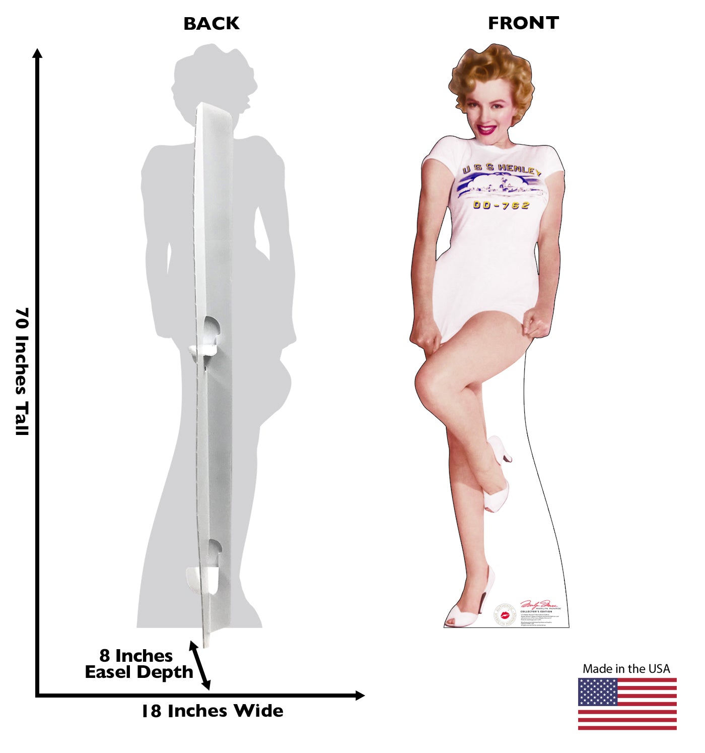 Marilyn Monroe T-Shirt Life-Size Cardboard Cutout - All Cutouts